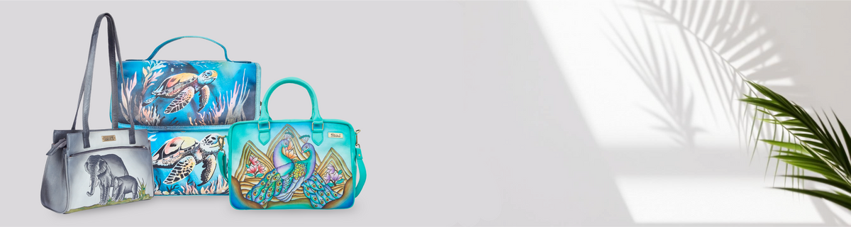 Hand-Painted Leather Shoulder Bags Collection