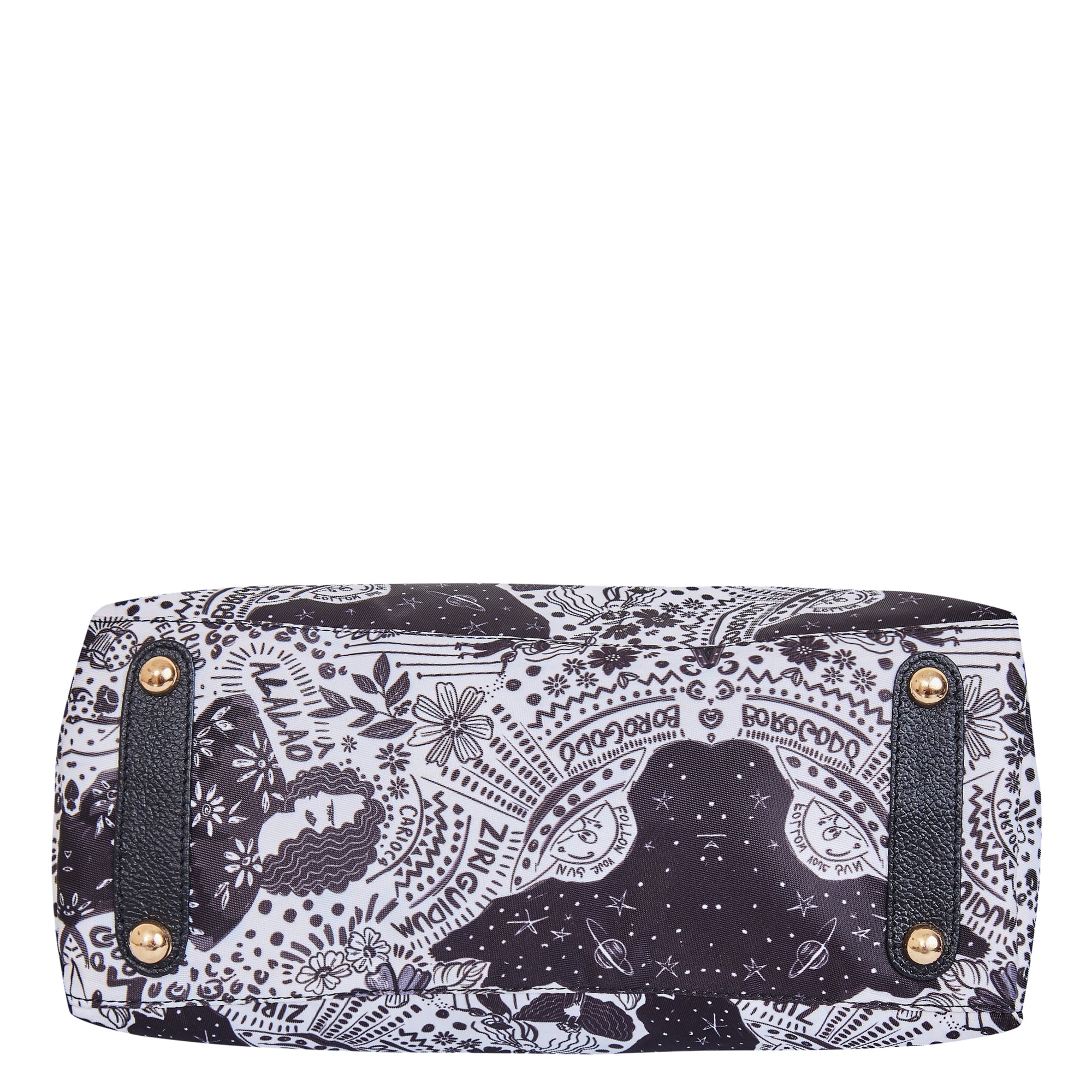 Monochrome Leather Multi-Compartment Satchel with for Women