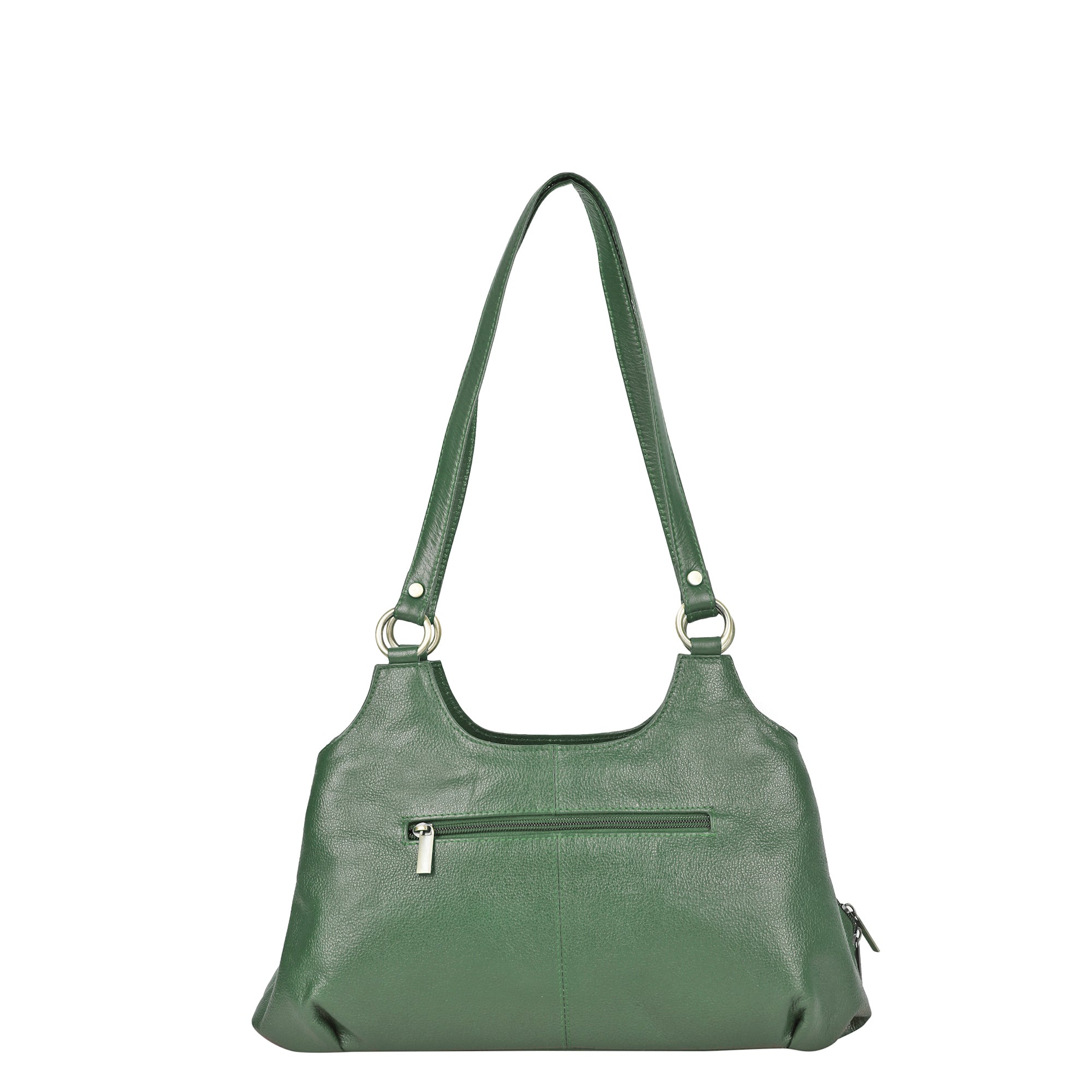 Olive Genuine Leather Satchel Bag – Women’s Shoulder Tote Handbag
