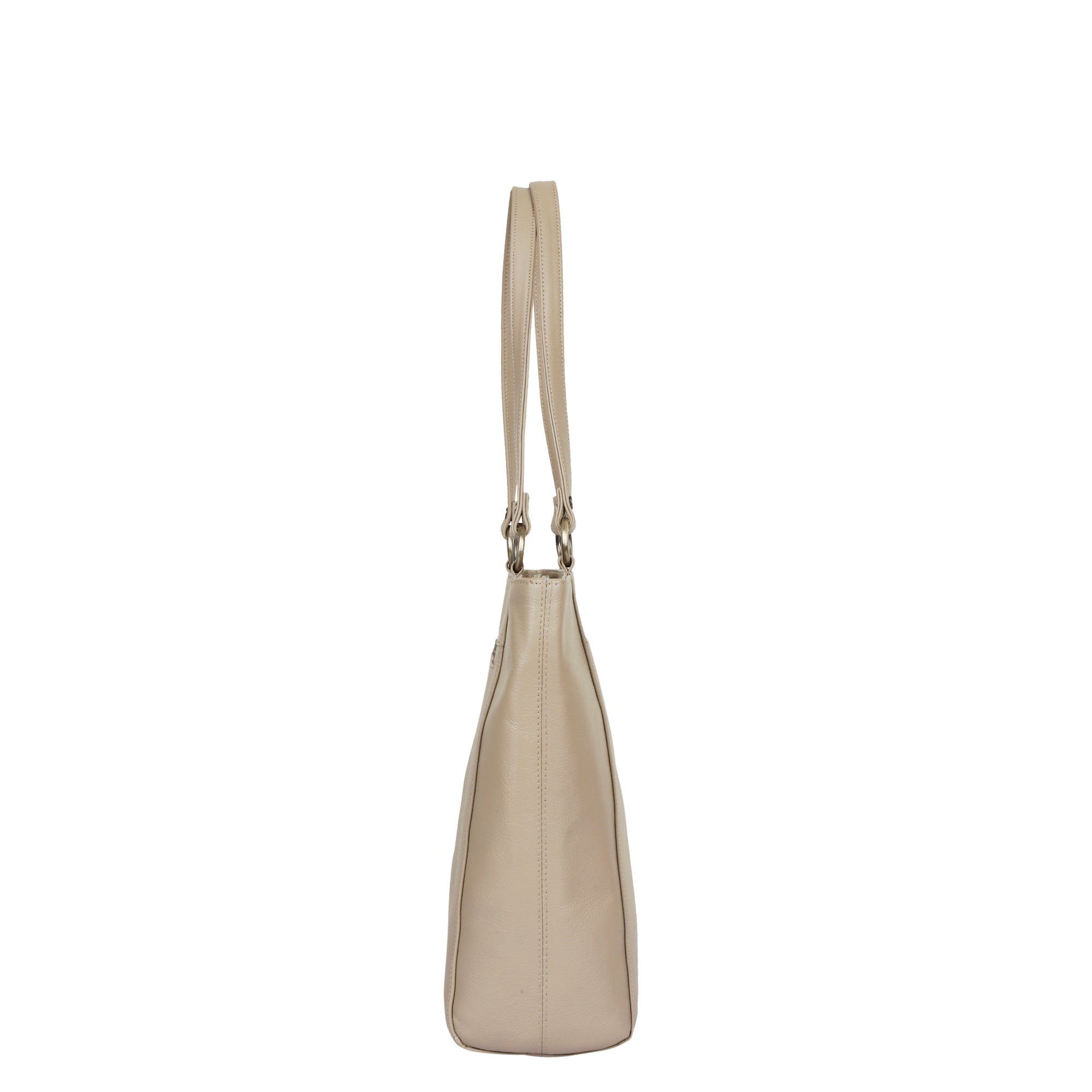 Sishka Taupe Tote Bag for Women – Stylish Genuine Leather Shoulder Handbag, Classic Top Handle Satchel, Spacious Ladies Purse Ideal for Work, Travel, Parties & Everyday Use (H 12" x W 15.25" x D 4.75").