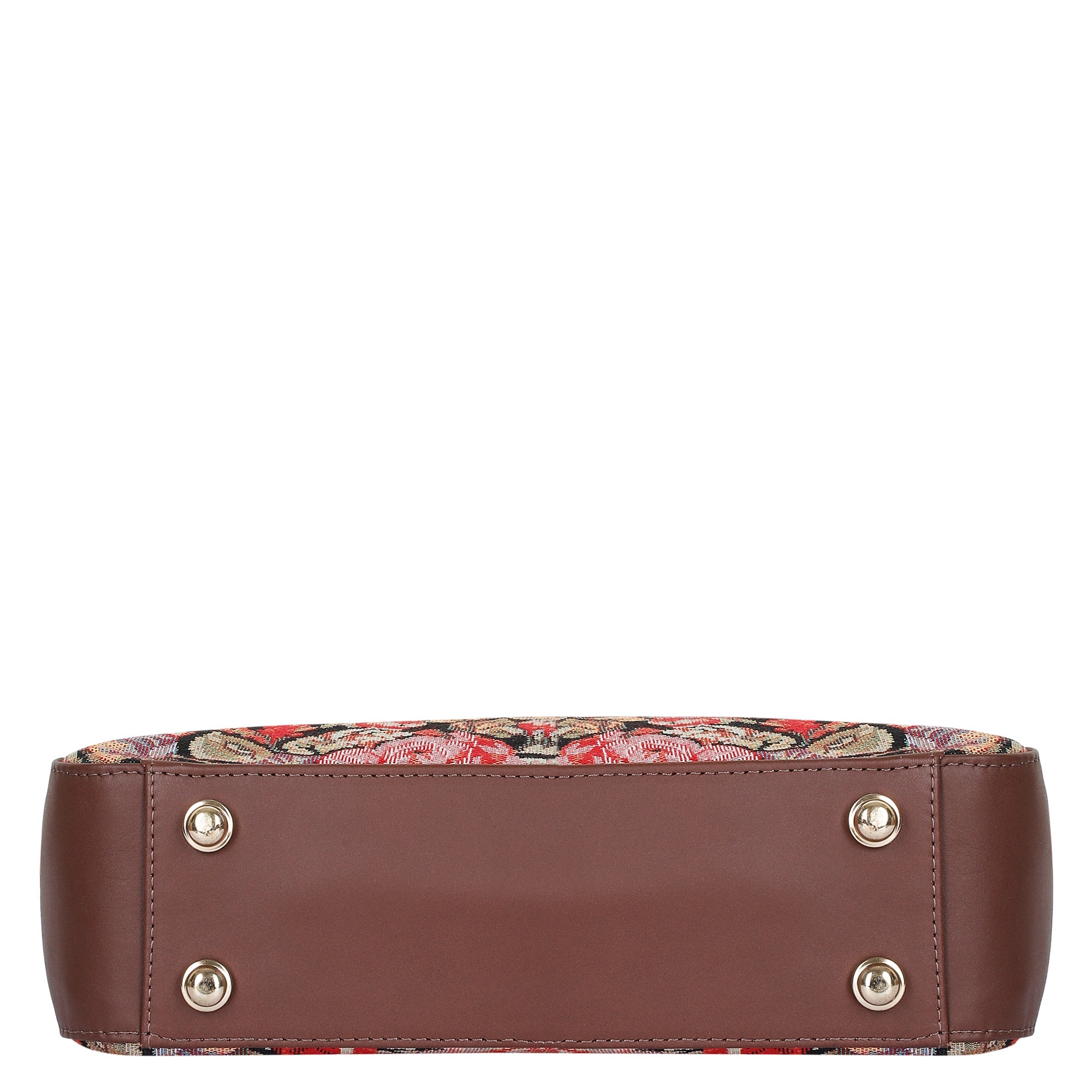 Ladies Tapestry Hobo Bag in Floral Pattern | Leather-Trimmed Shoulder Bag & Satchel Purse for Everyday Essentials