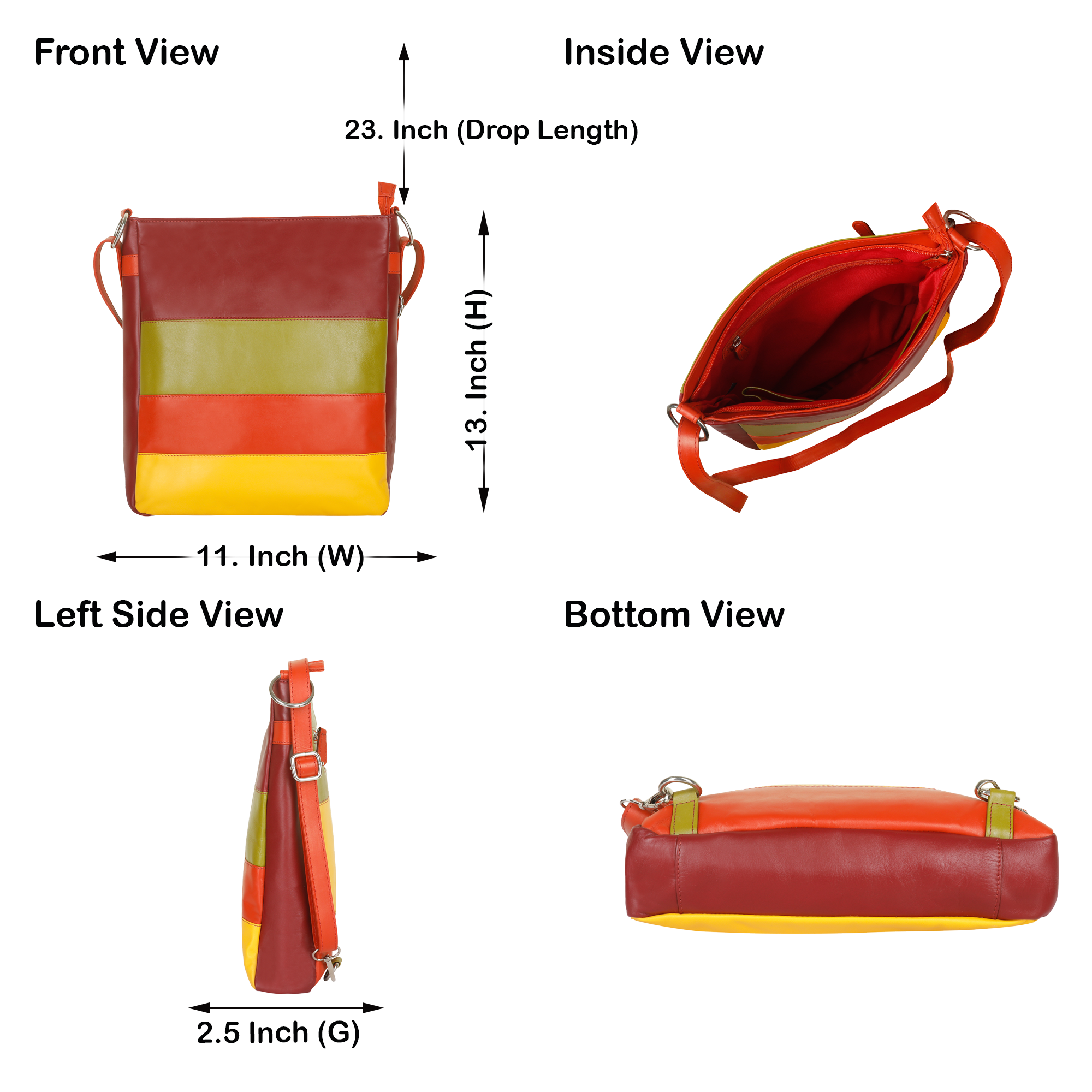 Genuine Leather Multicolour Backpack, Daypack for Women- Travel, Work, Gifting