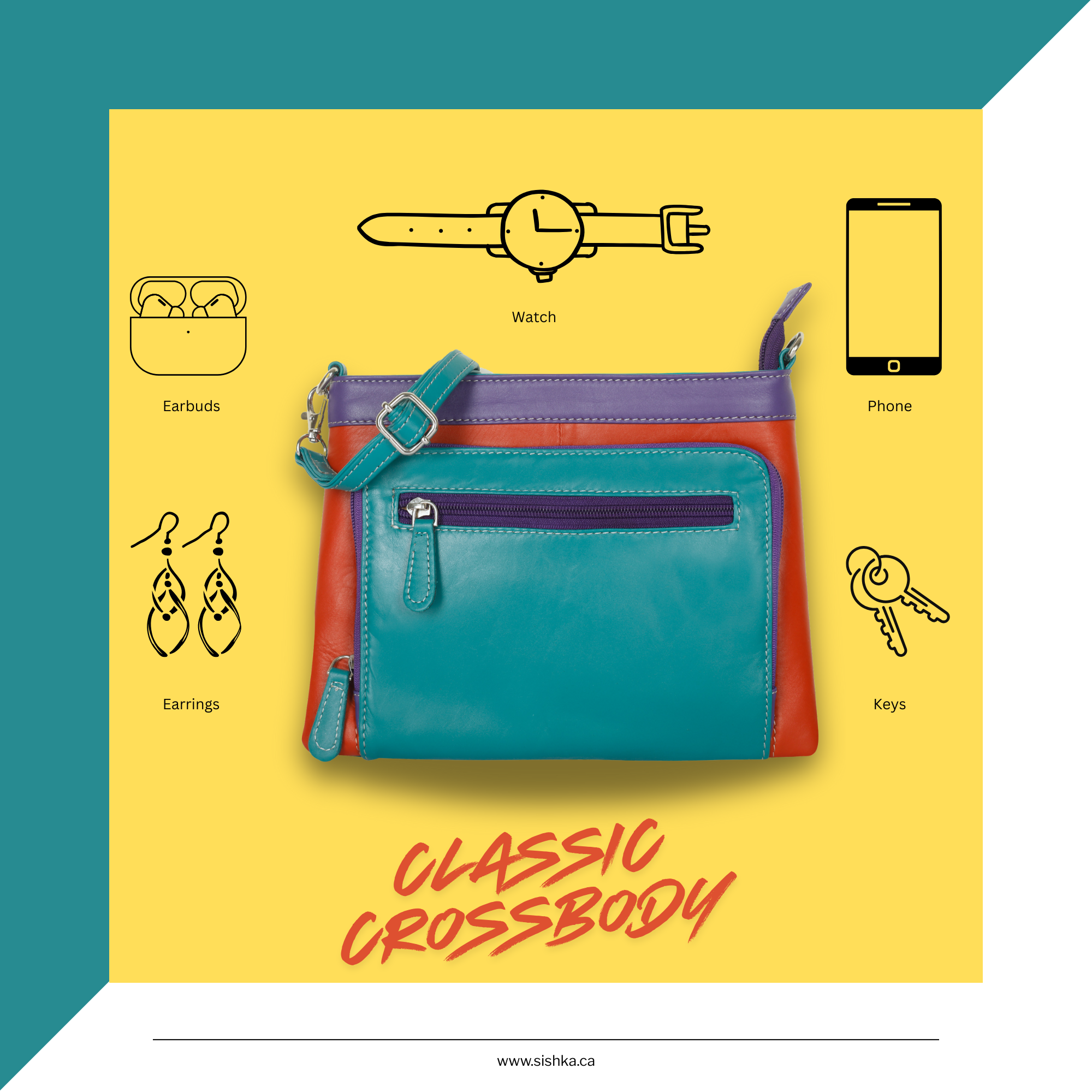 Genuine Leather Women’s Crossbody Sling Bag – Multicolour Shoulder Purse– Ladies Travel Bag for Work, Shopping & Casual Outings