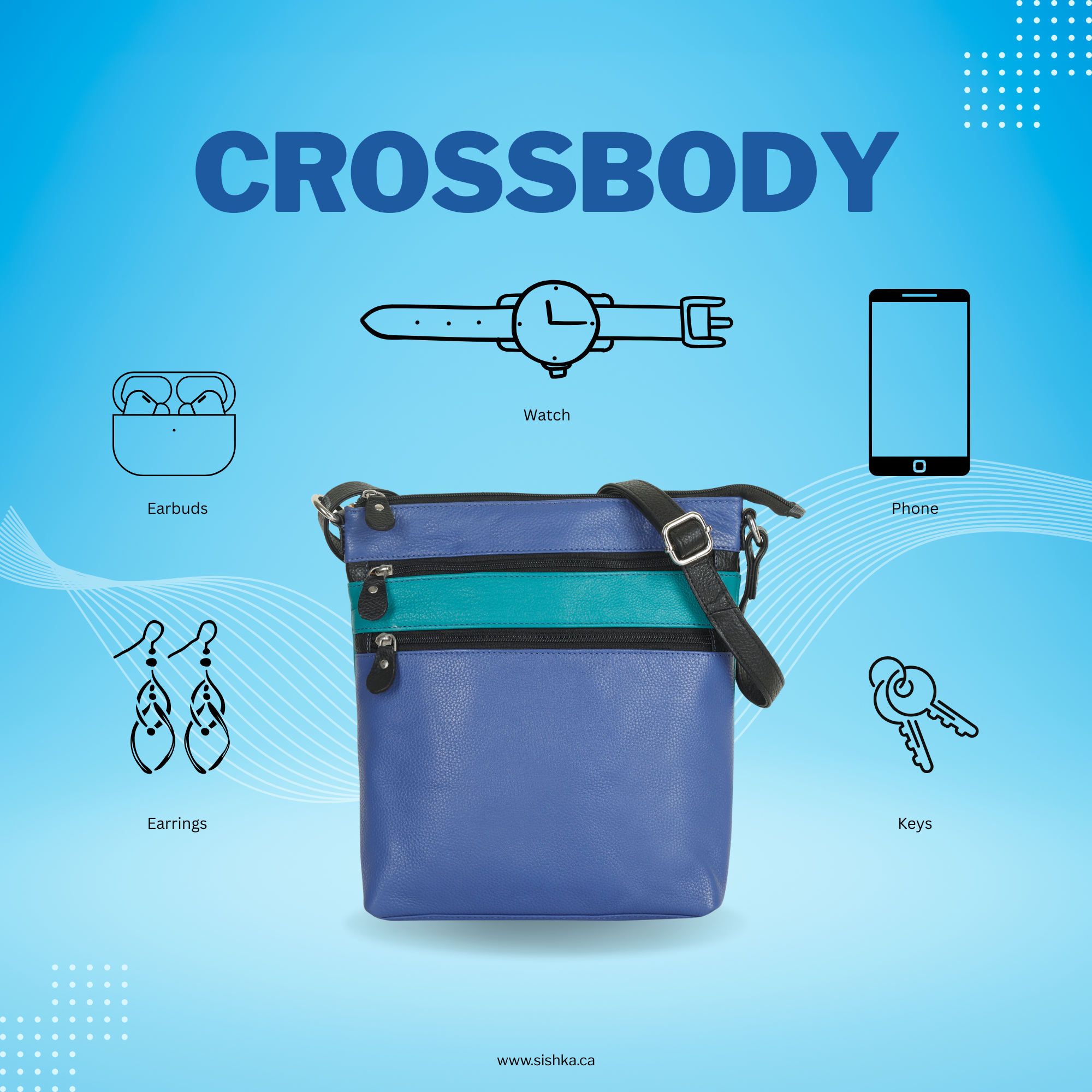 Premium Leather Women’s Crossbody Sling Bag – Multicolour Adjustable Shoulder Purse – Daily Use Ladies Travel & Work Handbag