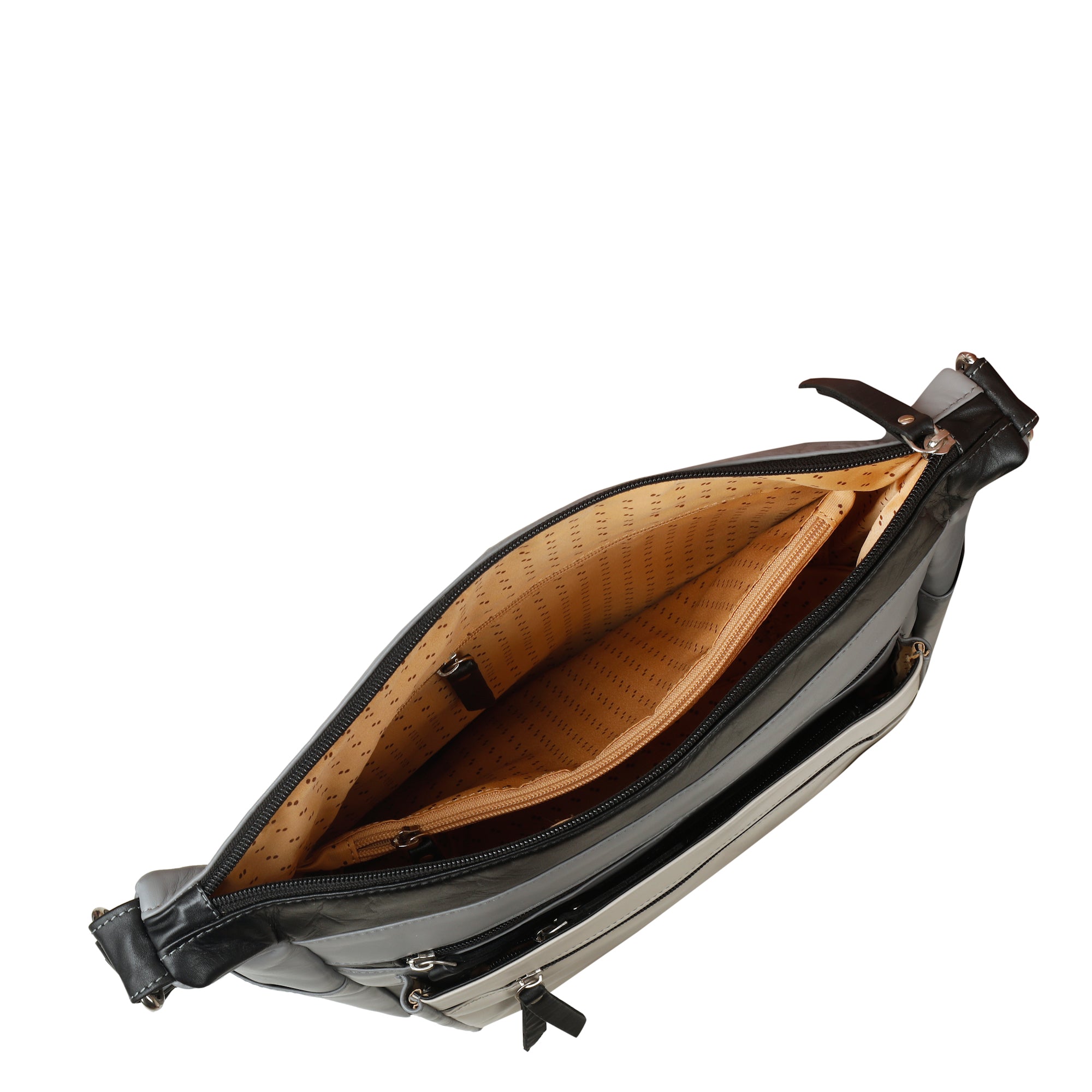 Genuine Leather Women’s Crossbody Sling Bag – Grey Ladies’ Messenger Bag– Travel Shoulder Bag for Work, Shopping & Casual