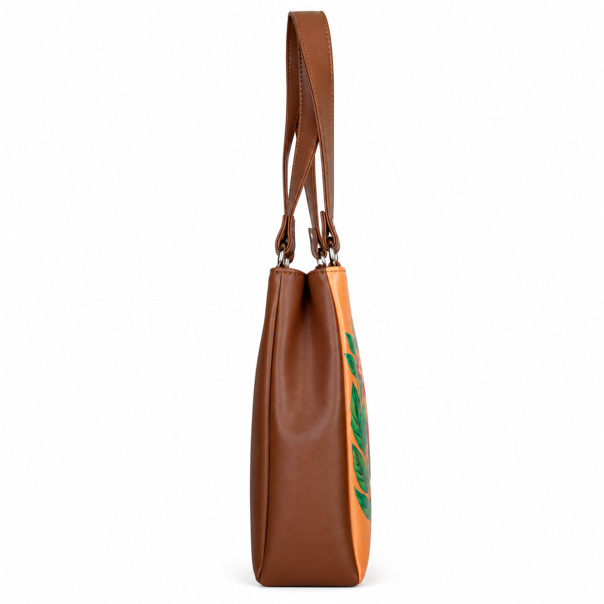 Women’s Printed Vegan Leather Tote Shoulder Bag – Multi-Compartment Handbag for Daily Use, Work & Travel