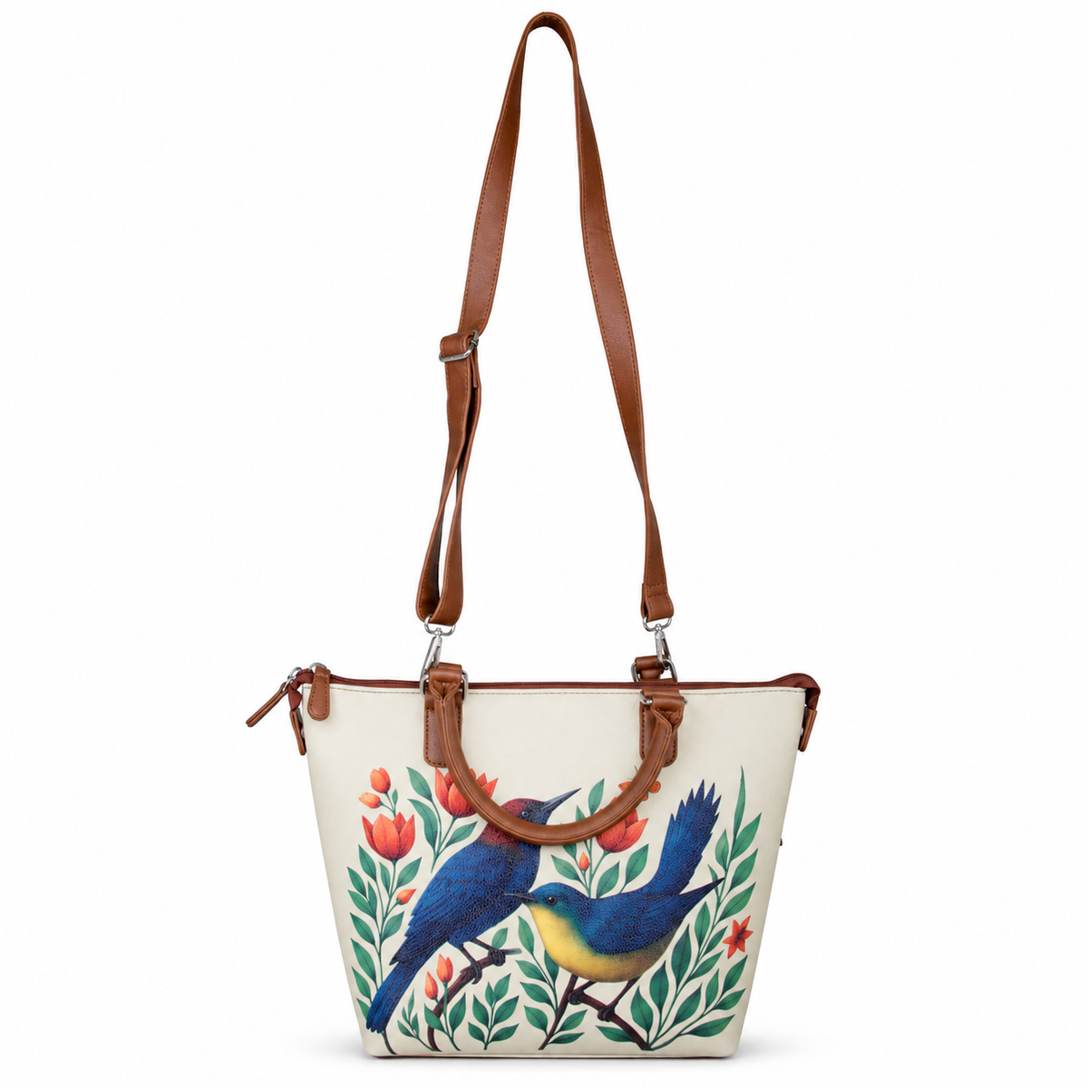 Women’s Vegan Leather 3-in-1 Printed Convertible Shoulder Bag – Stylish Top Handle Crossbody & Handbag Purse – Everyday Use