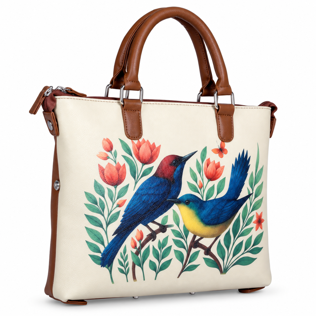 Women’s Vegan Leather 3-in-1 Printed Convertible Shoulder Bag – Stylish Top Handle Crossbody & Handbag Purse – Everyday Use