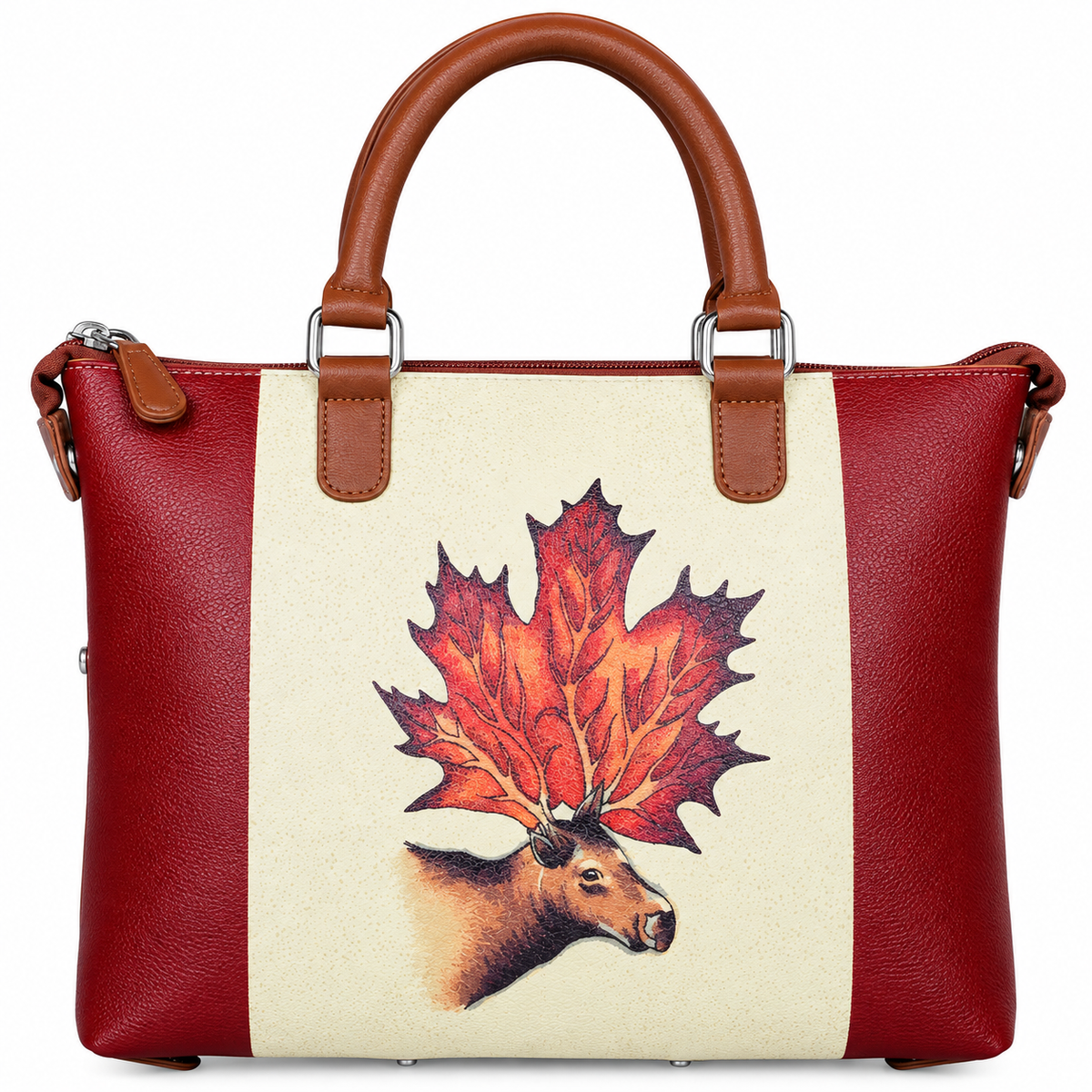 Women’s Vegan Leather 3-in-1 Printed Convertible Shoulder Bag – Stylish Top Handle Crossbody & Handbag Purse – Everyday Use