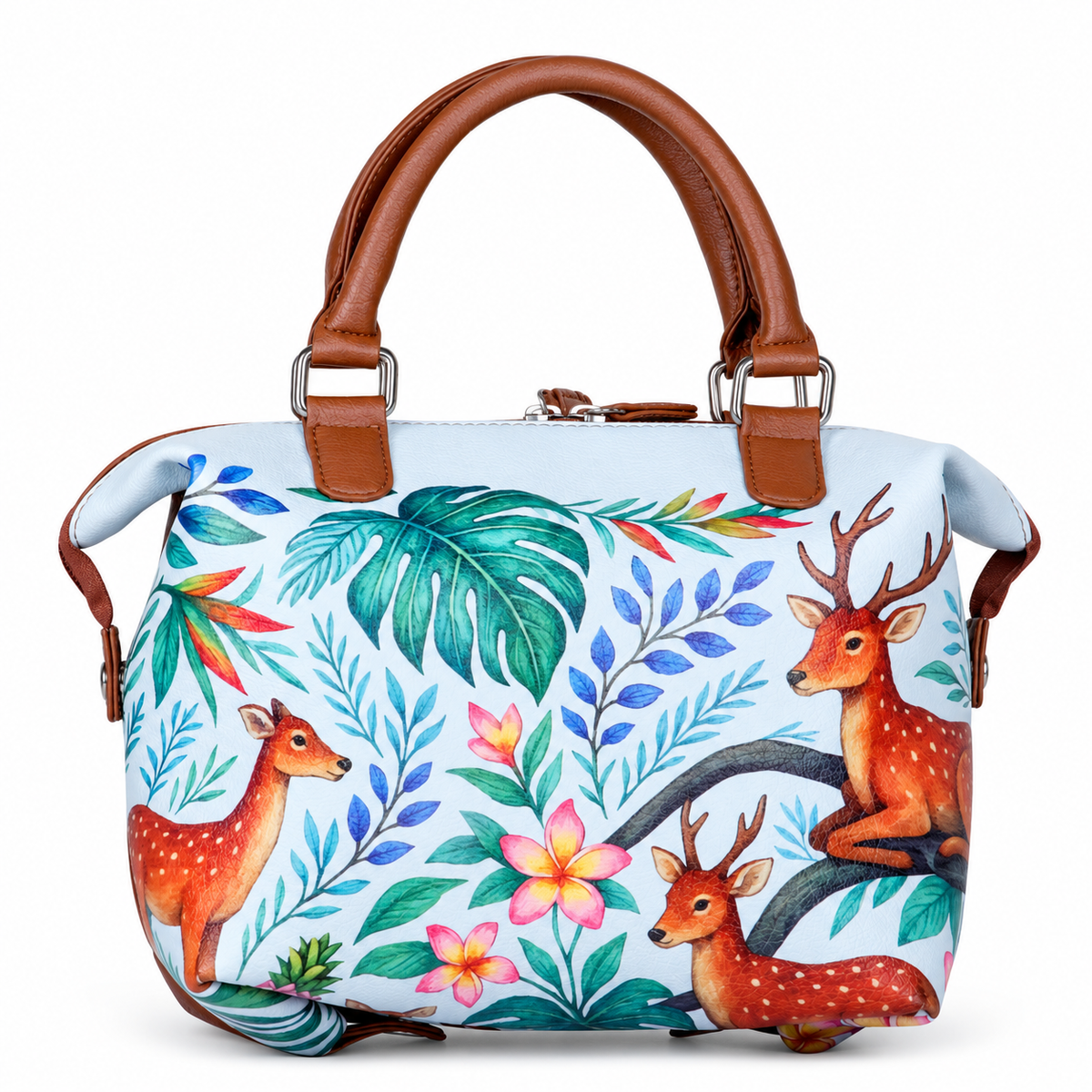 Women’s Vegan Leather 3-in-1 Printed Convertible Shoulder Bag – Stylish Top Handle Crossbody & Handbag Purse – Everyday Use