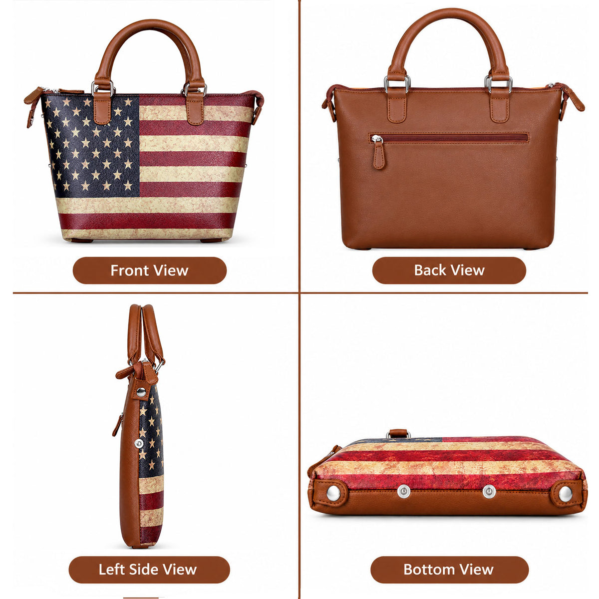 Women’s Vegan Leather 3-in-1 Printed Convertible Shoulder Bag – Stylish Top Handle Crossbody & Handbag Purse – Everyday Use