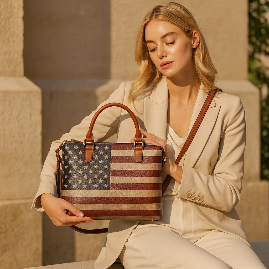 Women’s Genuine Leather 3-in-1 Printed Convertible Shoulder Bag – Stylish Top Handle Crossbody & Handbag Purse – Everyday Use