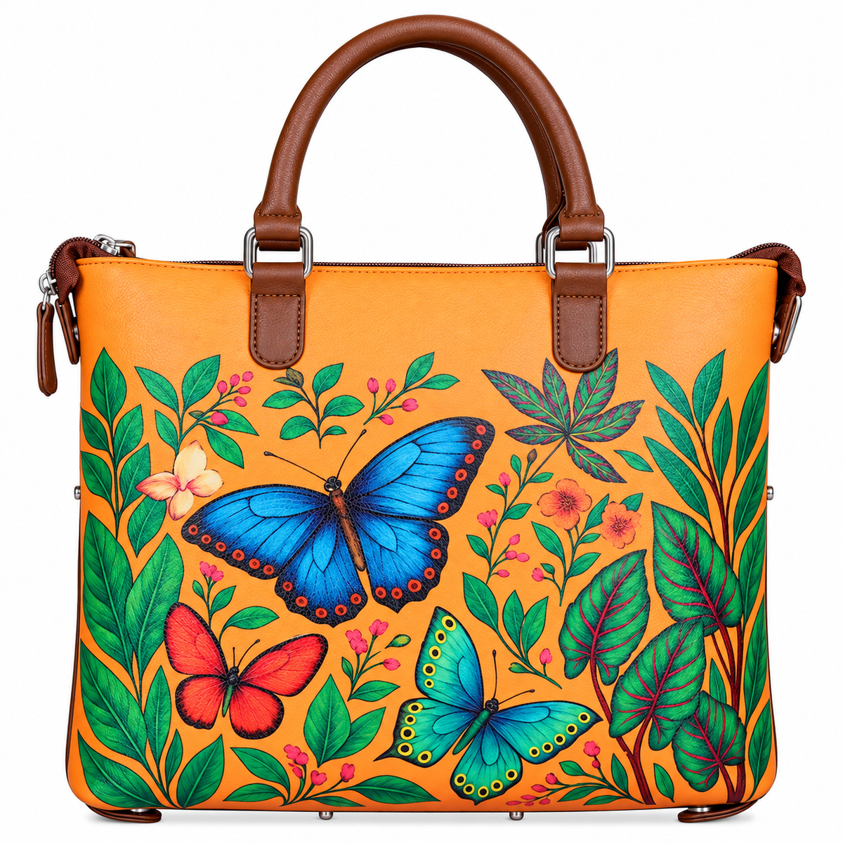 Women’s Vegan Leather 3-in-1 Printed Convertible Shoulder Bag – Stylish Top Handle Crossbody & Handbag Purse – Everyday Use
