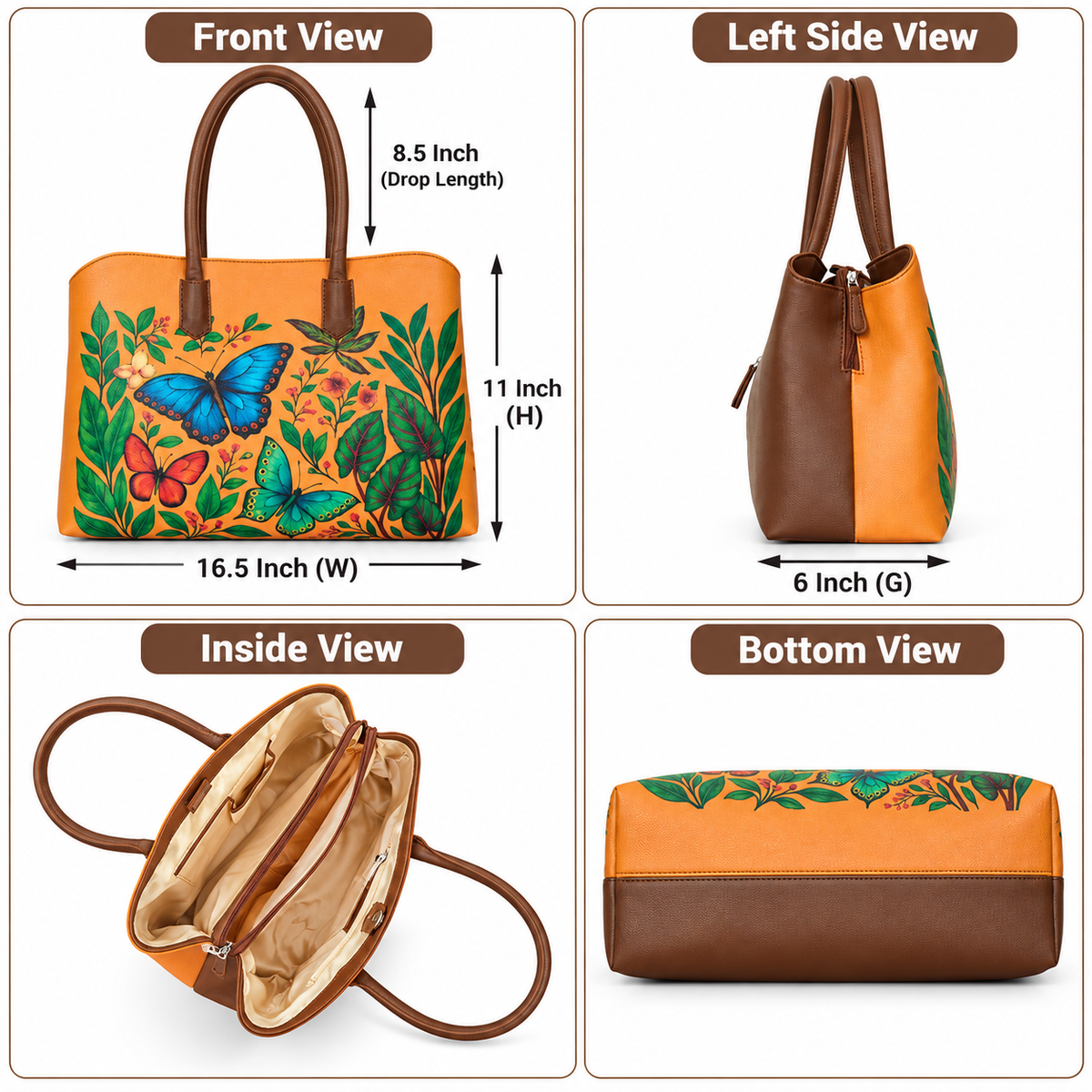 Vegan Leather Printed Carryall Tote for Women – Stylish Shoulder, Top Handle & Handbag for Ladies – Office, Work, Travel & Daily Use