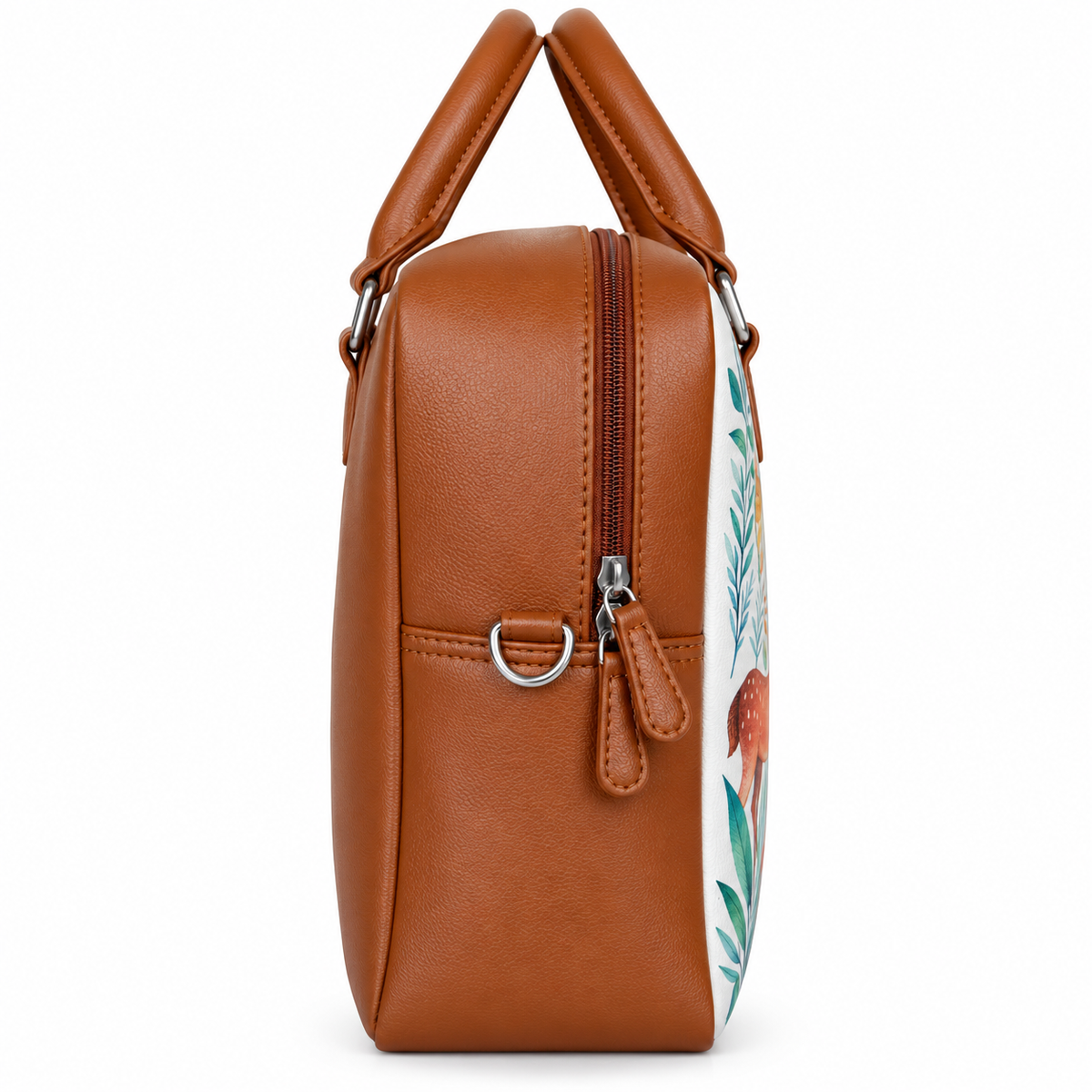 Leather Crossbody Bag for Women with Top Handle – Versatile Printed Vegan Shoulder, Tote & Business Handbag – Work, Travel & Daily Use