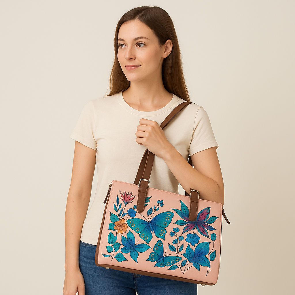 Tote Bag for Ladies'– Stylish Women's Printed Leather Shoulder, Handbag & Top Handle Purse – Travel, Work & Daily Use