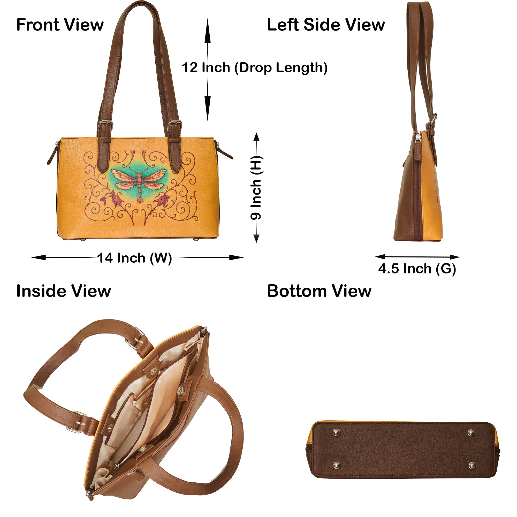 Tote Bag for Ladies'– Stylish Women's Printed Leather Shoulder, Handbag & Top Handle Purse – Travel, Work & Daily Use