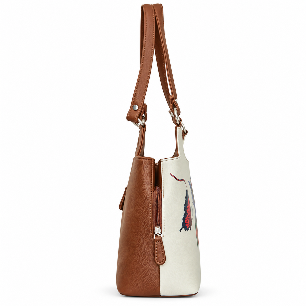 Printed Vegan Leather Shoulder Tote Bag for Women – Stylish Top Handle Handbag Purse– Travel, Office & Daily Use