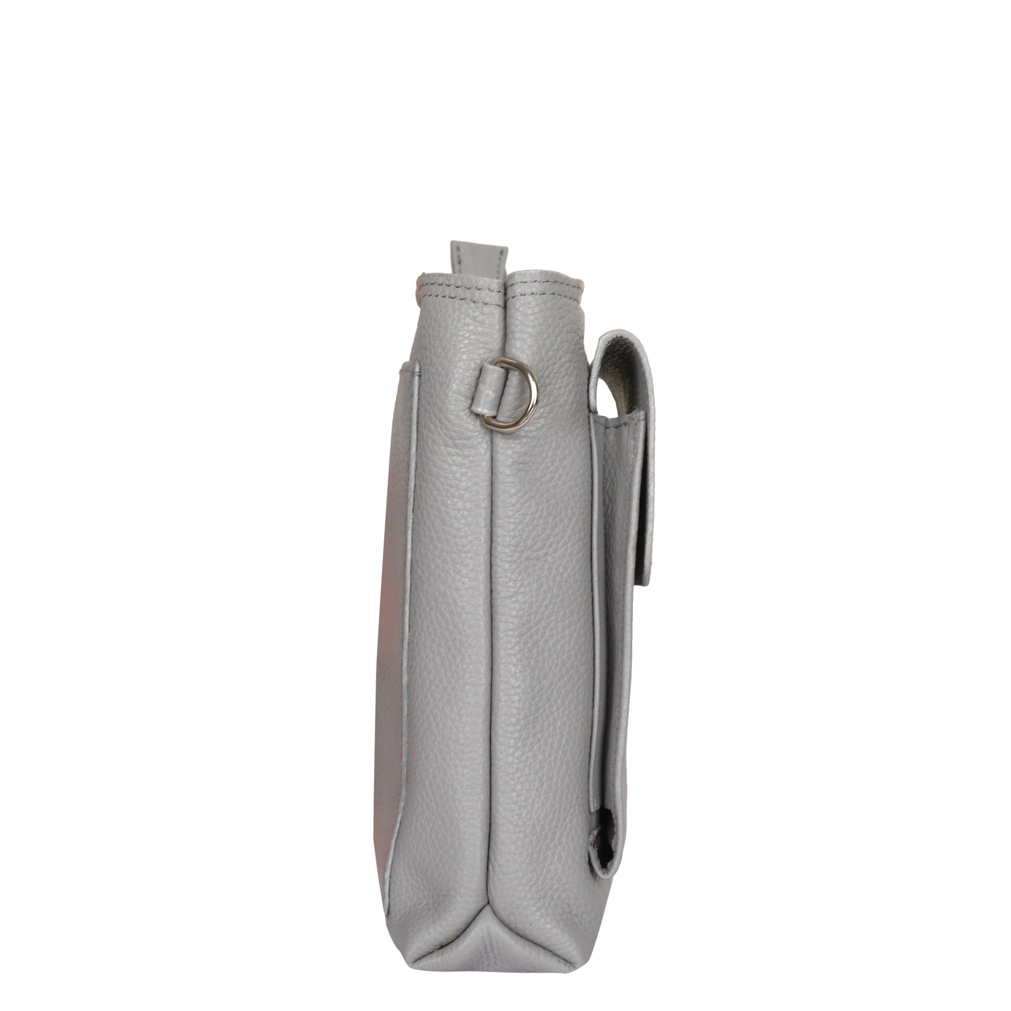 Leather Crossbody Shoulder Bag for Men & Women – Stylish Sling Messenger Bag for Work, Business, Travel & Everyday Use- Grey