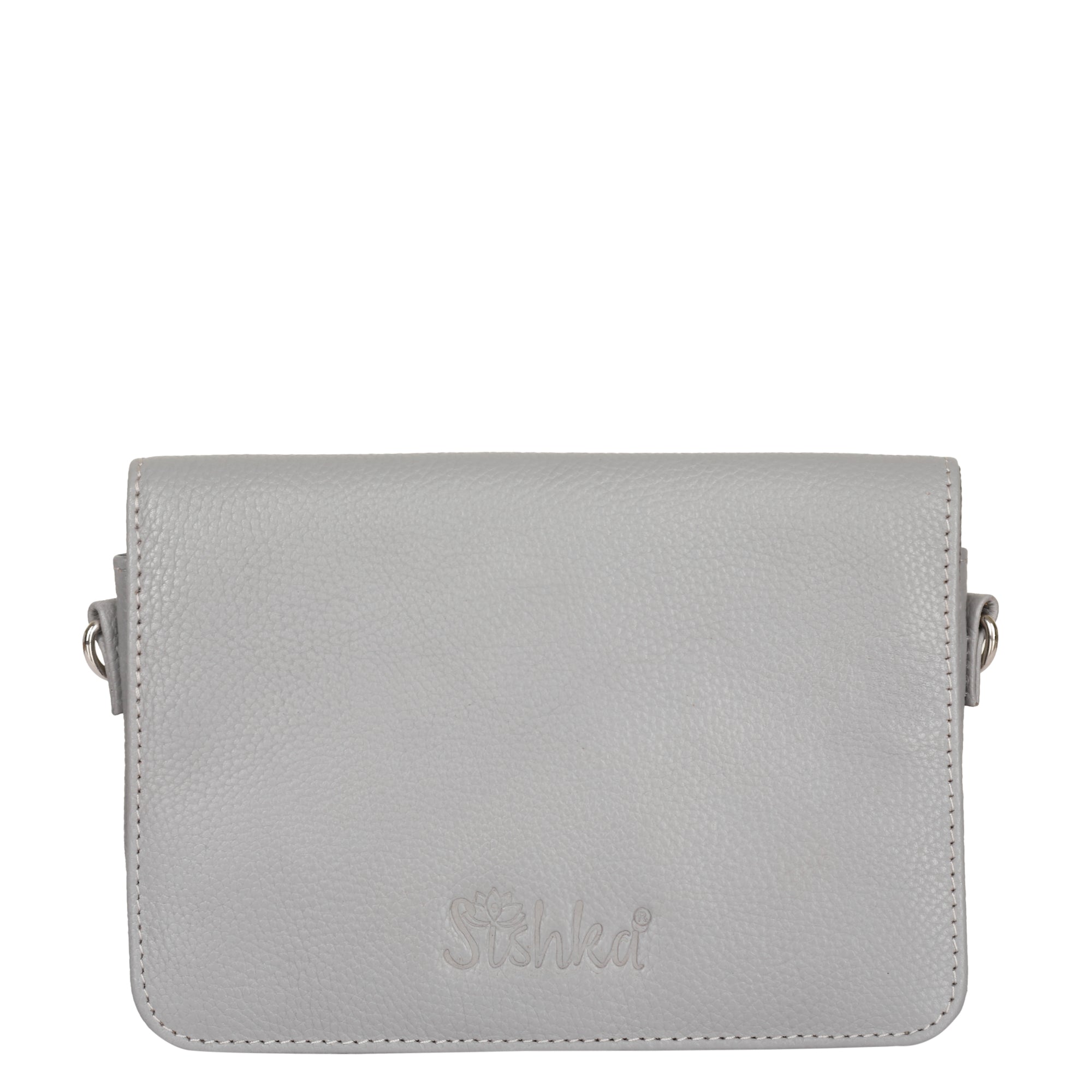 Genuine Leather Grey Crossbody Shoulder Bag for Men & Women – Sling Messenger Bag for Work, Business, Travel & Daily Use