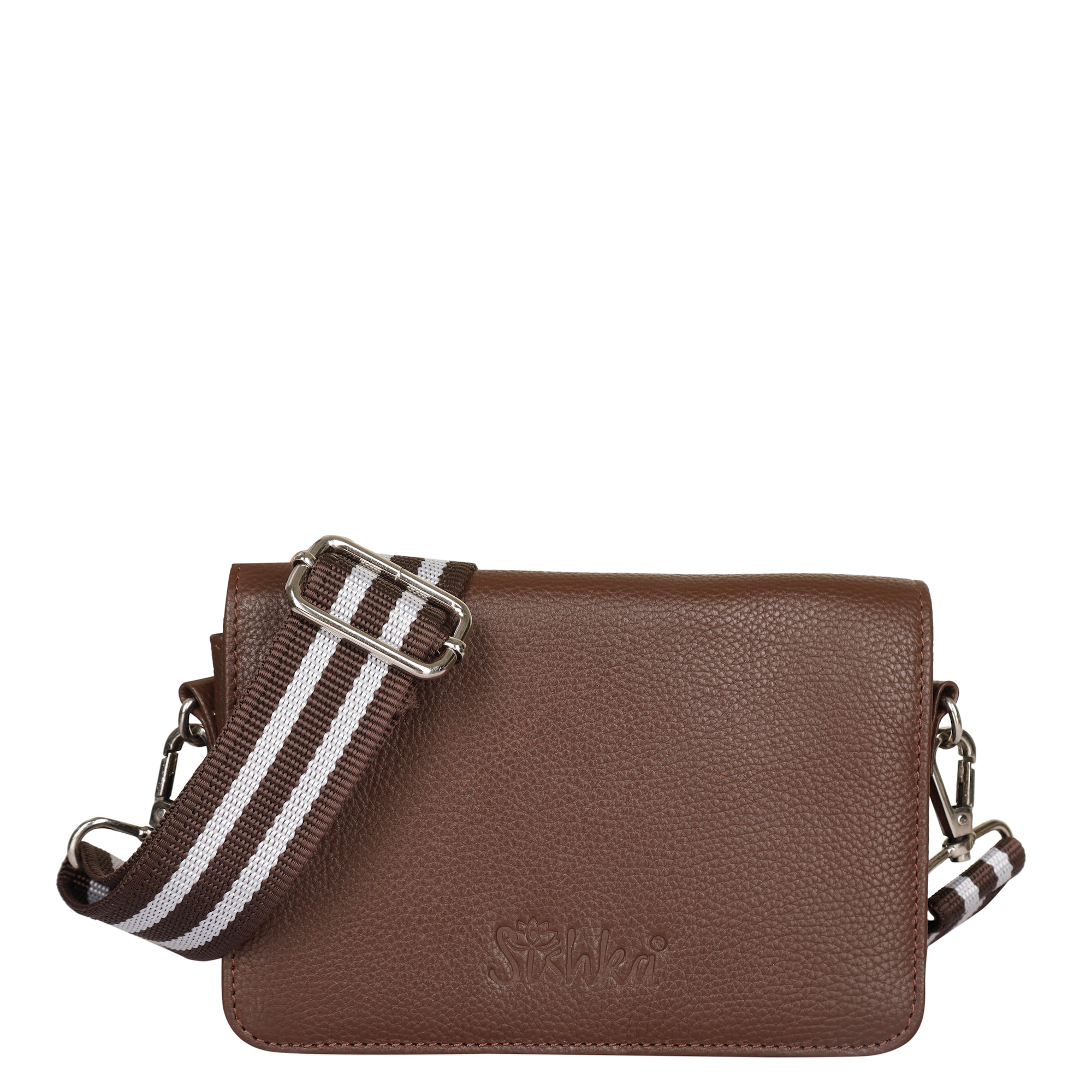 Genuine Leather Light Brown Crossbody Shoulder Bag for Men & Women – Sling Messenger Bag for Work, Business, Travel & Daily Use