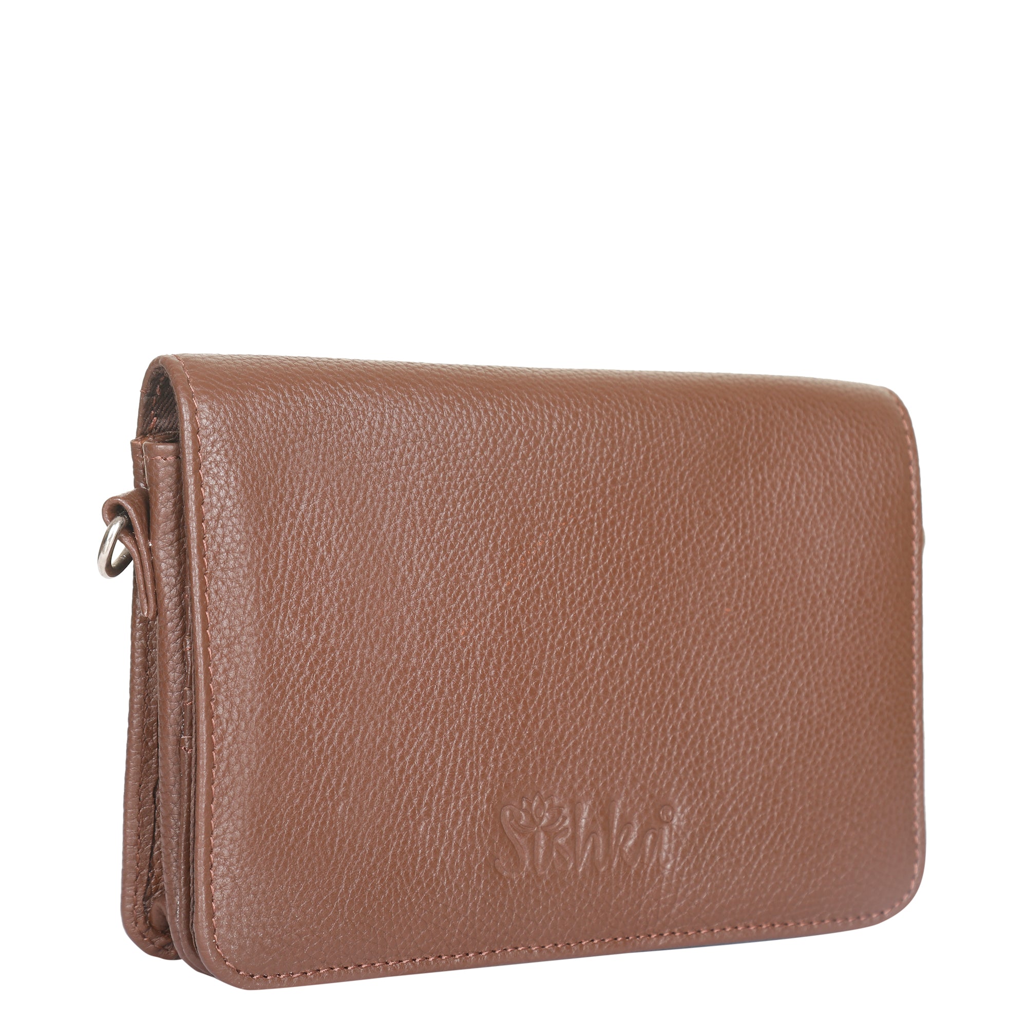 Genuine Leather Light Brown Crossbody Shoulder Bag for Men & Women – Sling Messenger Bag for Work, Business, Travel & Daily Use