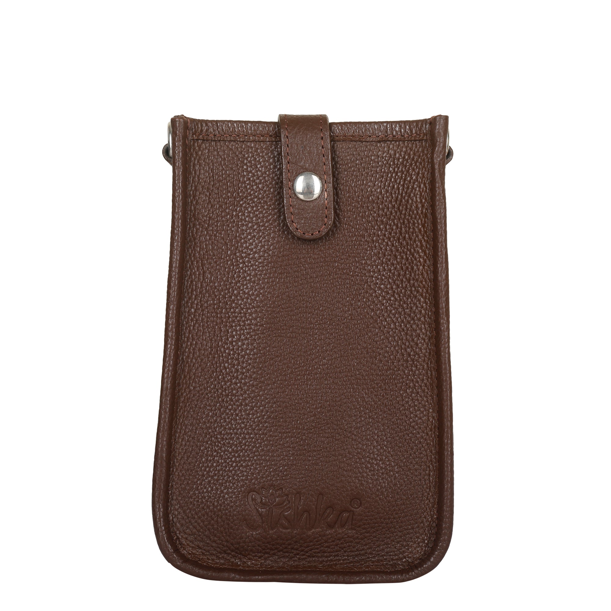 Light Brown -Leather Crossbody Phone Sling Wallet Bag – Shoulder Messenger Bag for Daily Use, Work & Travel for Men and Women