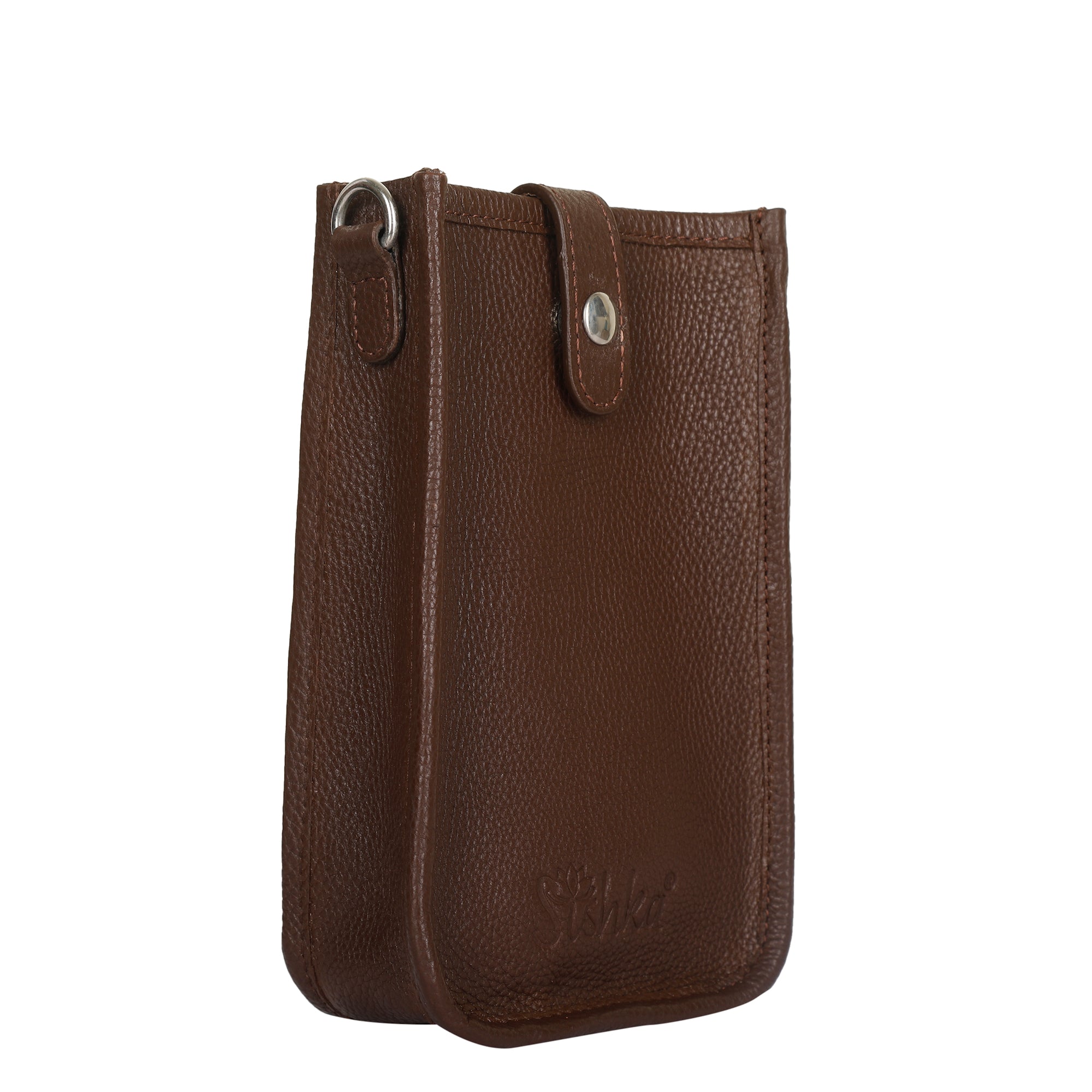 Light Brown -Leather Crossbody Phone Sling Wallet Bag – Shoulder Messenger Bag for Daily Use, Work & Travel for Men and Women