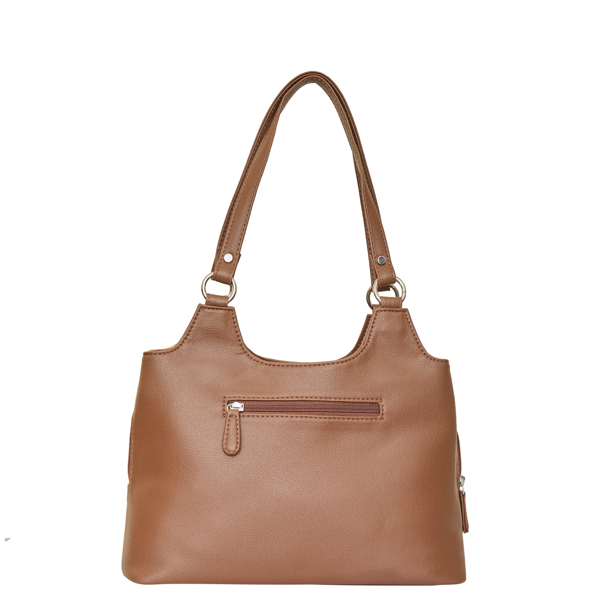 Printed Genuine Leather Shoulder Tote Bag for Women – Stylish Top Handle Handbag Purse– Travel, Office & Daily Use