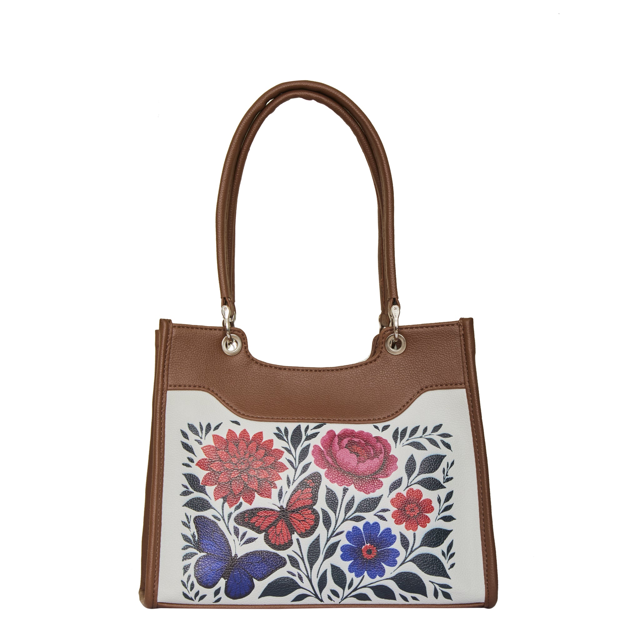 Women’s Printed Genuine Leather Satchel Handbag – Crossbody, Shoulder & Top Handle Bag – Ideal for Office, Work, Travel & Daily Use