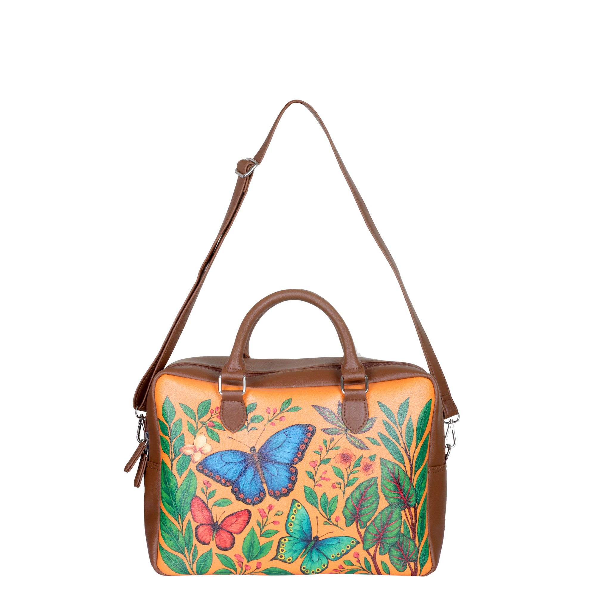 Women's Leather Crossbody Bag with Top Handle – Versatile Printed Shoulder, Tote & Business Handbag – Work, Travel & Daily Use