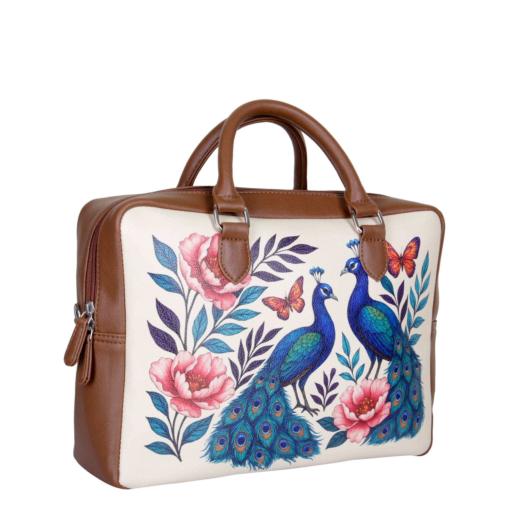 Women's Leather Crossbody Bag with Top Handle – Versatile Printed Shoulder, Tote & Business Handbag – Work, Travel & Daily Use