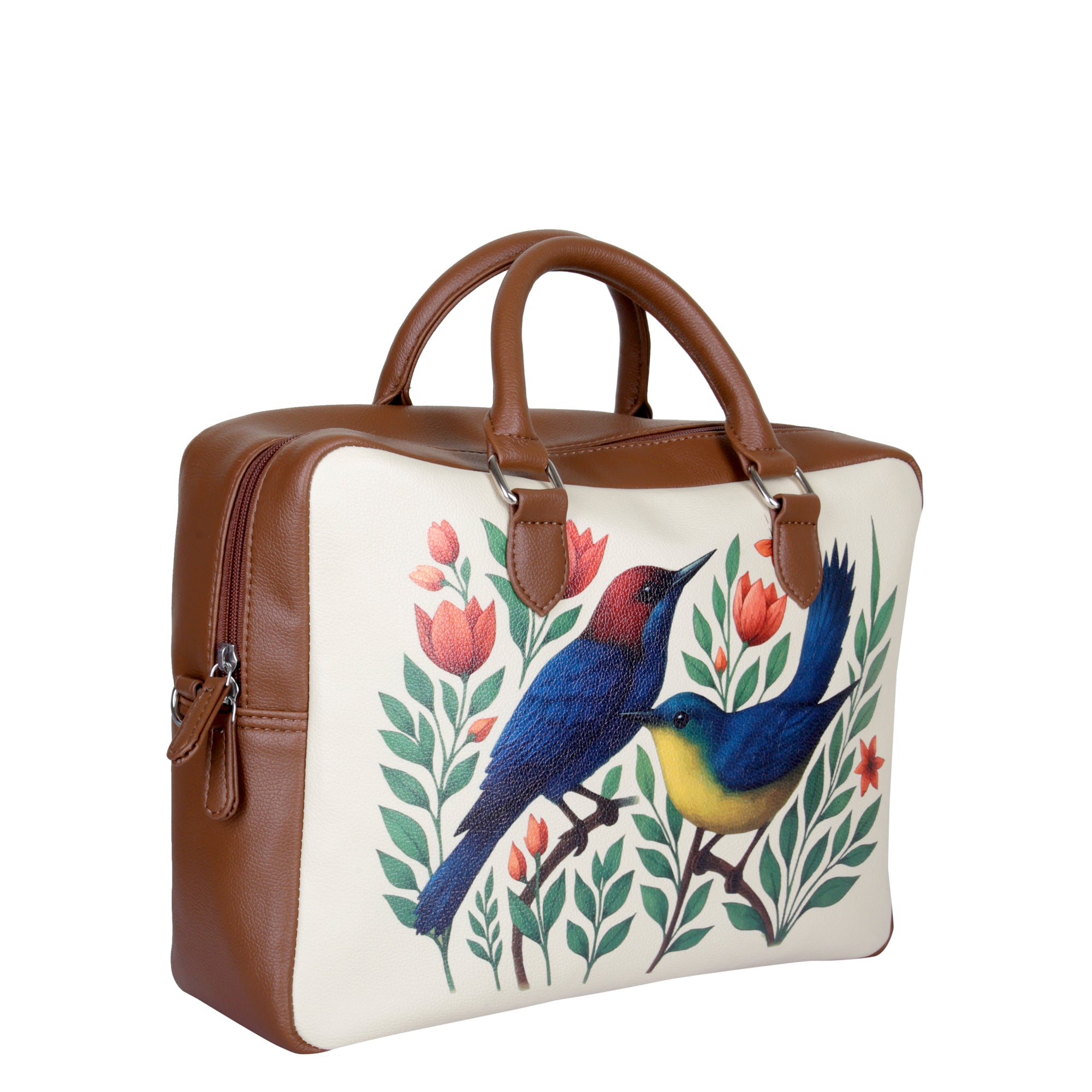 Women's Leather Crossbody Bag with Top Handle – Versatile Printed Shoulder, Tote & Business Handbag – Work, Travel & Daily Use