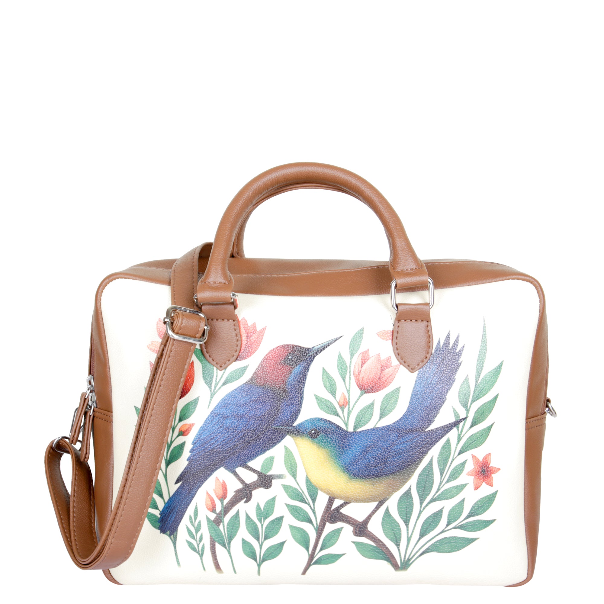 Women's Leather Crossbody Bag with Top Handle – Versatile Printed Shoulder, Tote & Business Handbag – Work, Travel & Daily Use