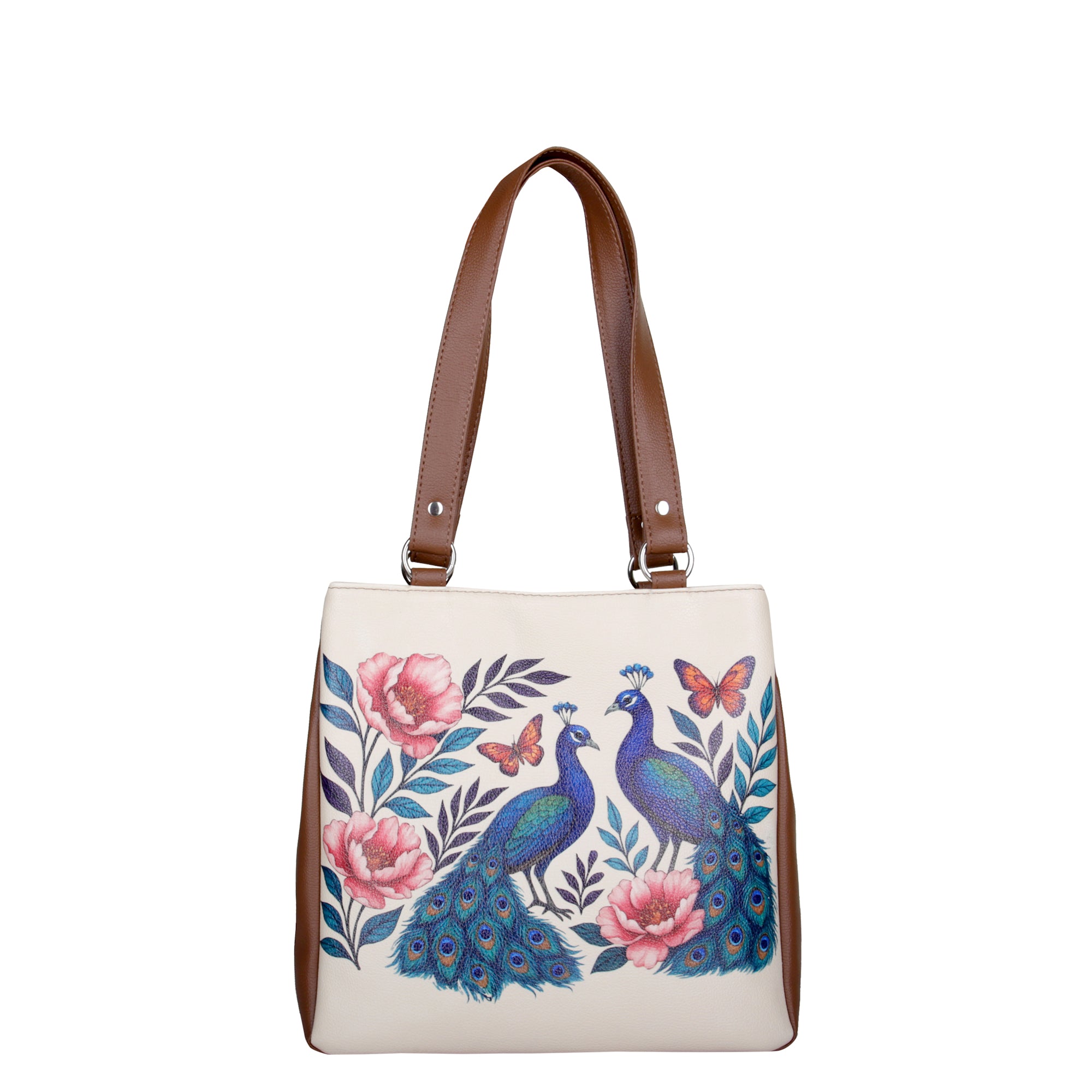 Women’s Printed Leather Tote Shoulder Bag – Multi-Compartment Handbag for Daily Use, Work & Travel