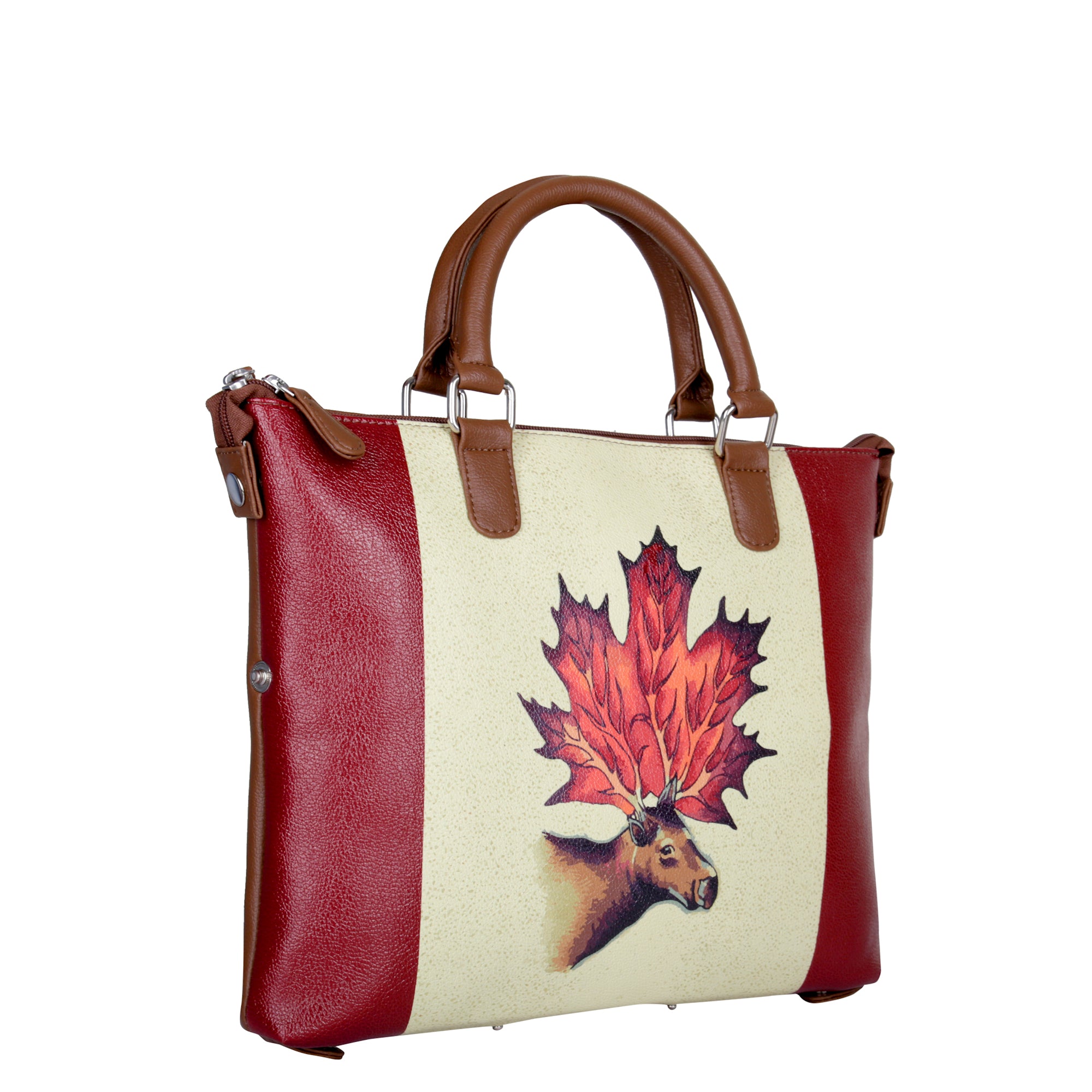 Women’s Genuine Leather 3-in-1 Printed Convertible Shoulder Bag – Stylish Top Handle Crossbody & Handbag Purse – Everyday Use