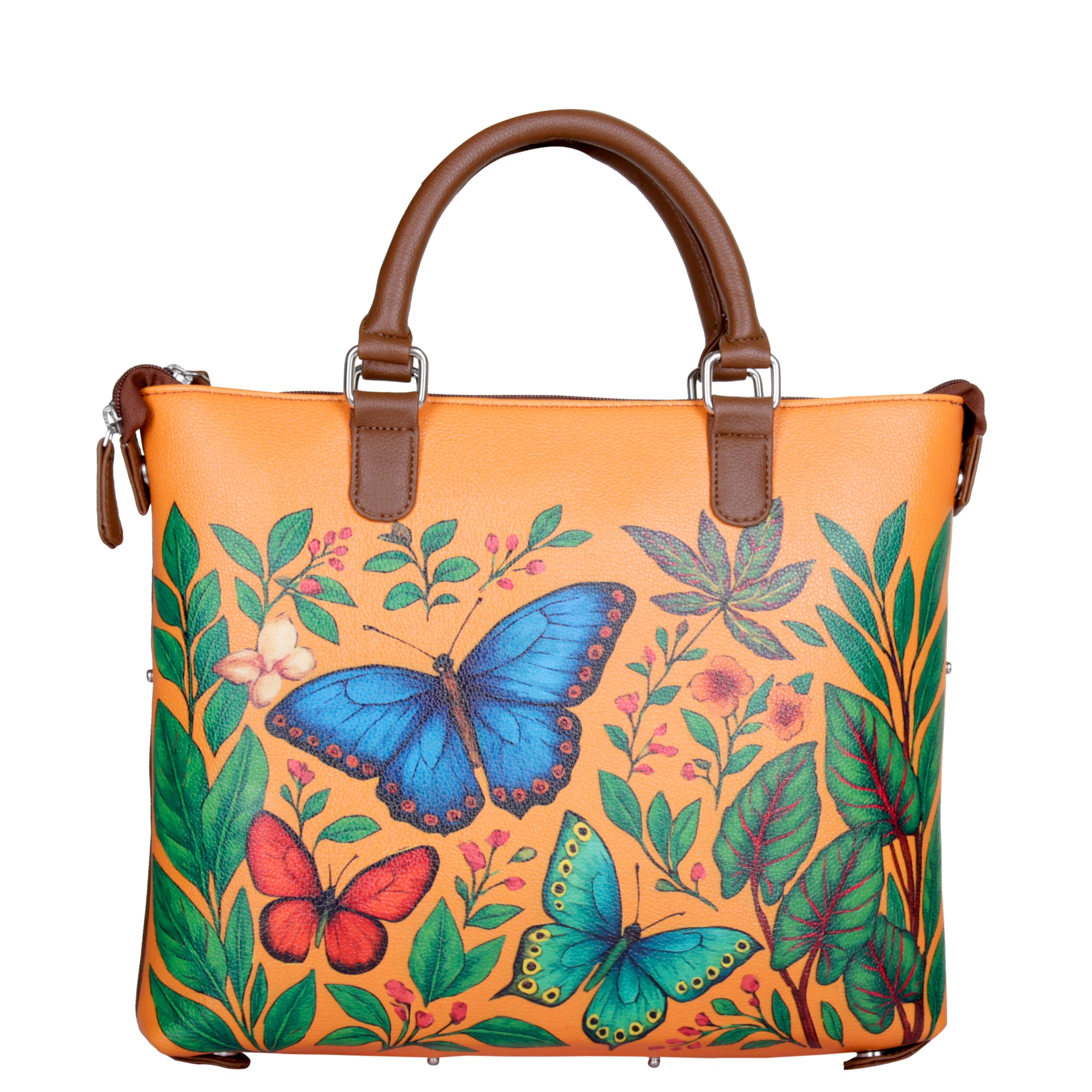 Women’s Genuine Leather 3-in-1 Printed Convertible Shoulder Bag – Stylish Top Handle Crossbody & Handbag Purse – Everyday Use