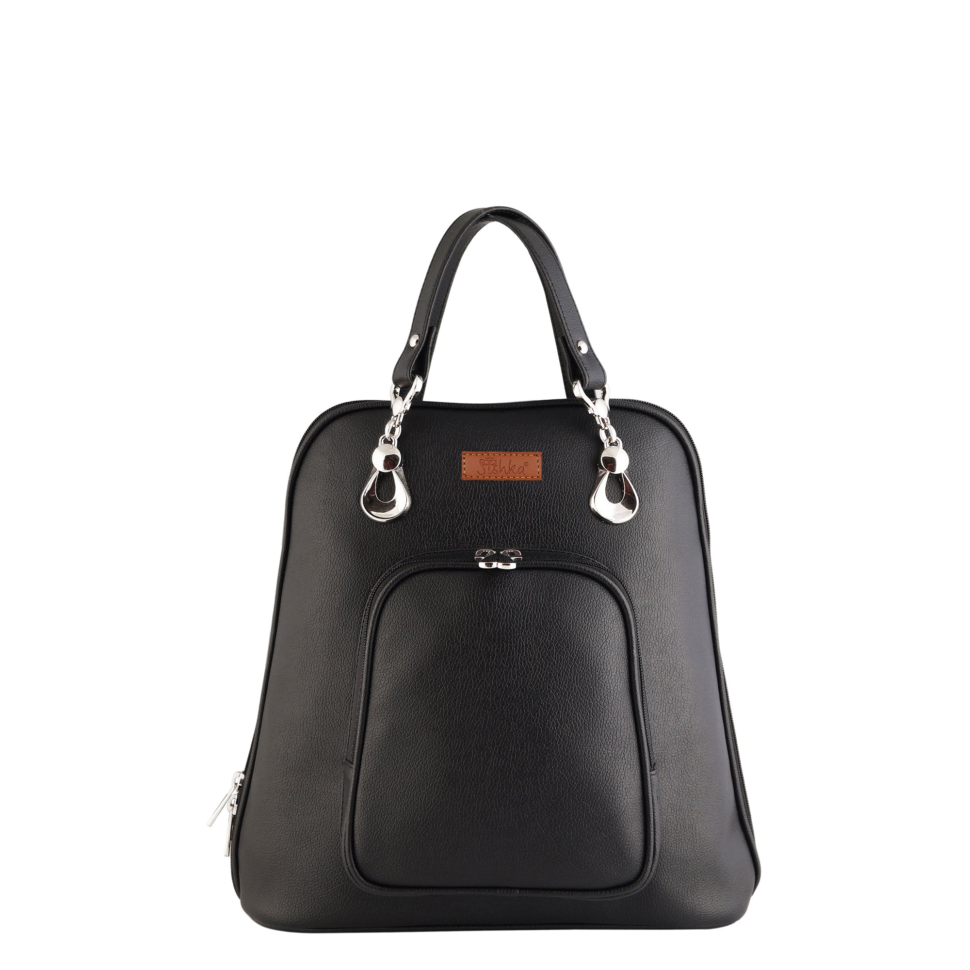 black faux leather backpack womens Black Vegan Leather Backpack Purse for Women – Handbag & Shoulder Bag for  Work