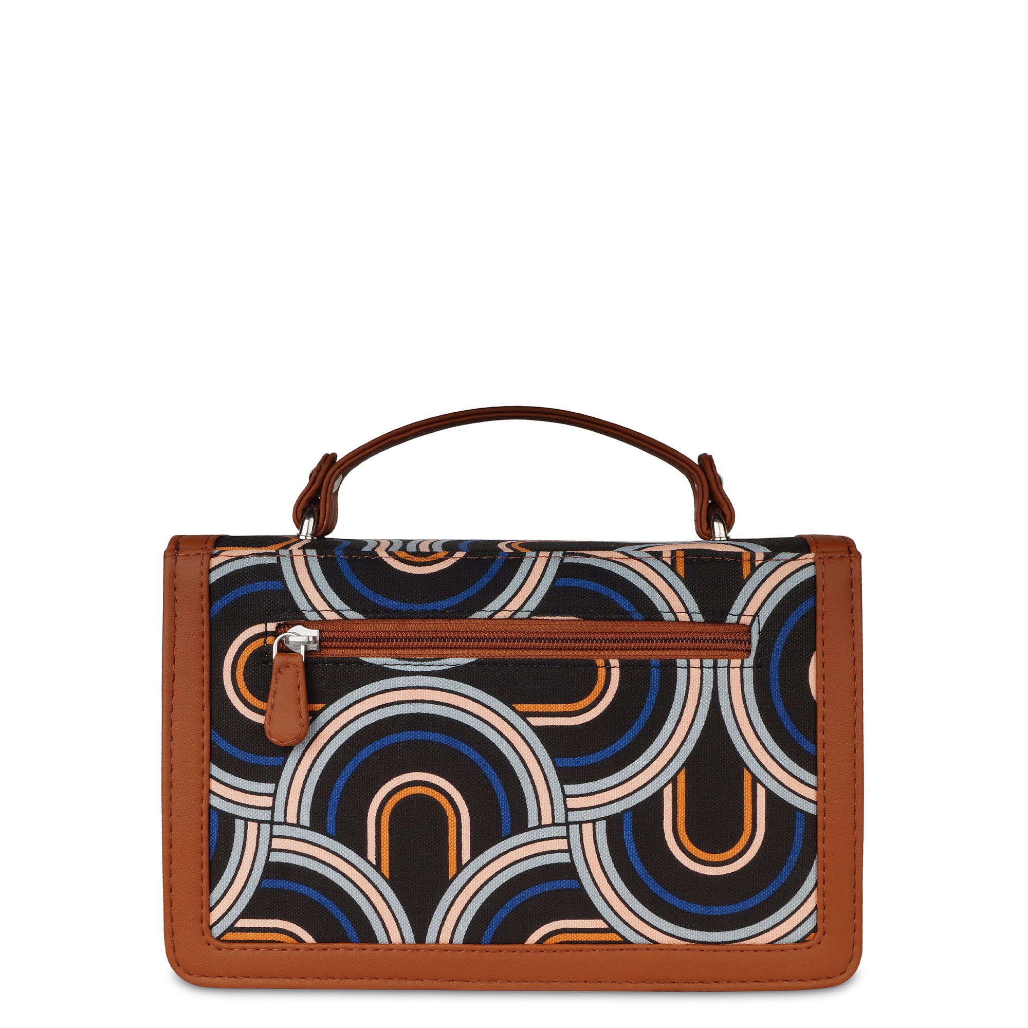 Handcrafted Abstract Print Crossbody Sling Bag – Women’s Fabric Purse with Chain Strap