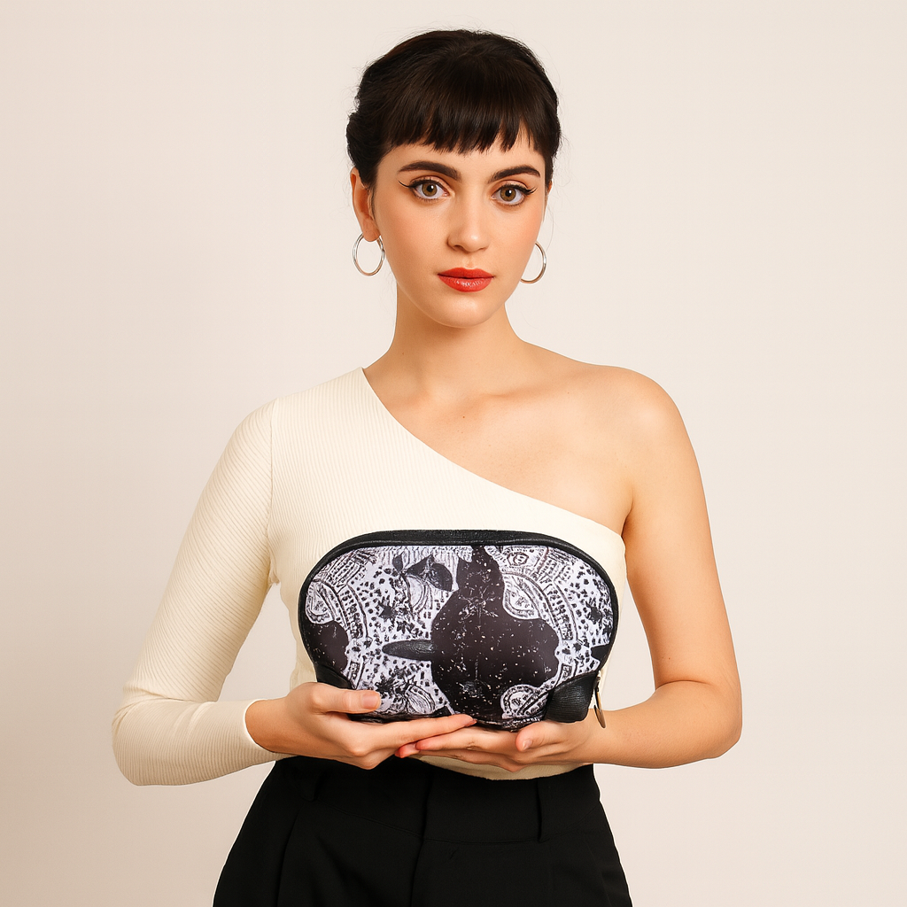 Fabric Bags Combo Gift Set – Satchel, Cell Phone Crossbody Wallet, Wristlet Wallet & Cosmetic Pouch for Daily Use