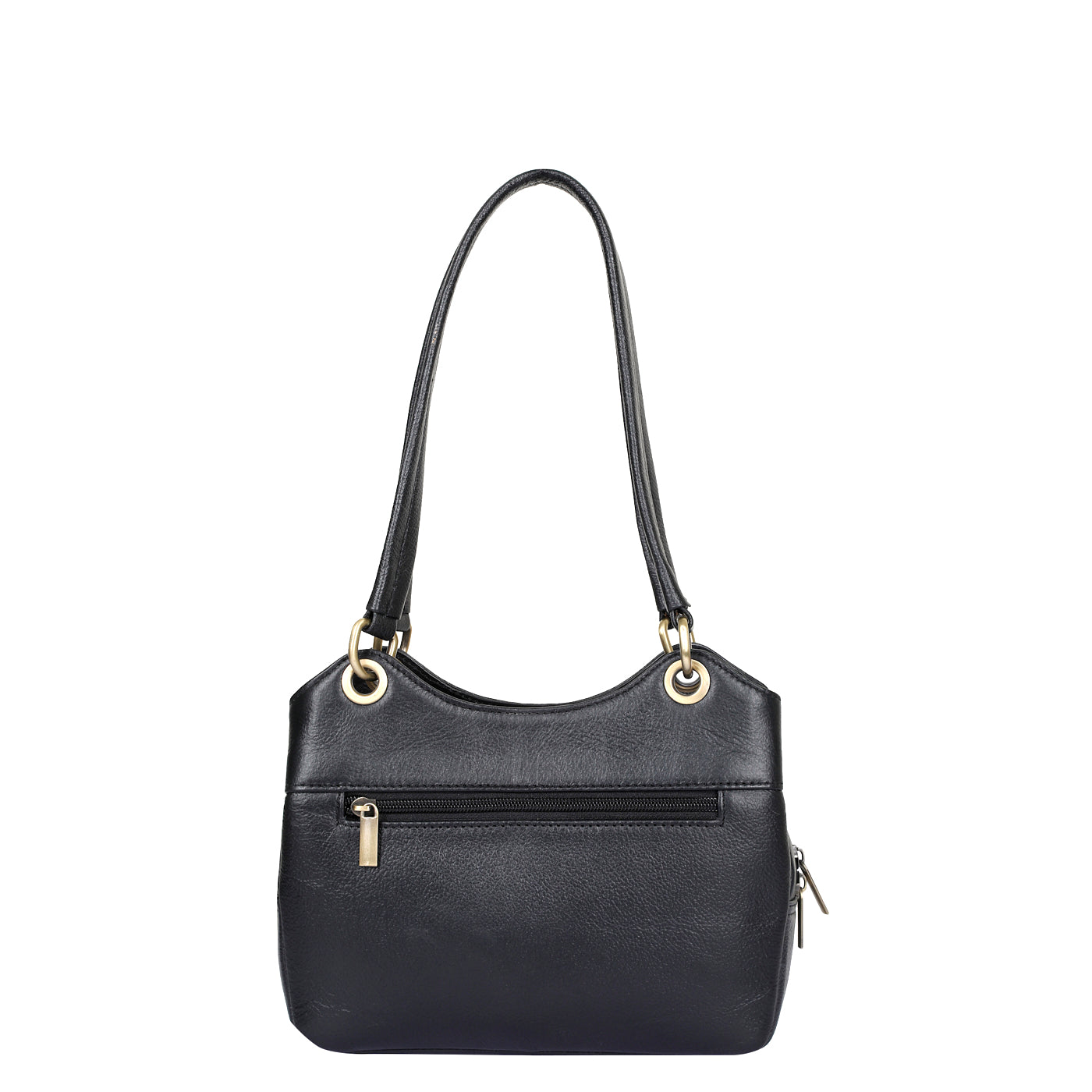 Black Genuine Leather Shoulder Handbag – Women’s Hobo Tote Purse