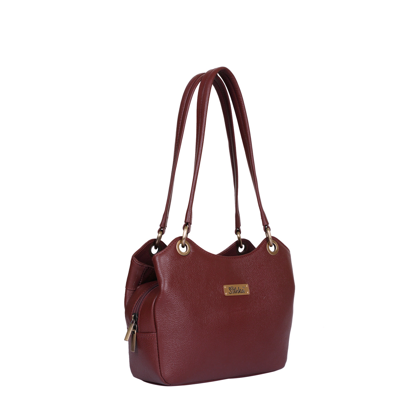 Cherry Red Genuine Leather Satchel Bag – Women’s Designer Tote Handbag