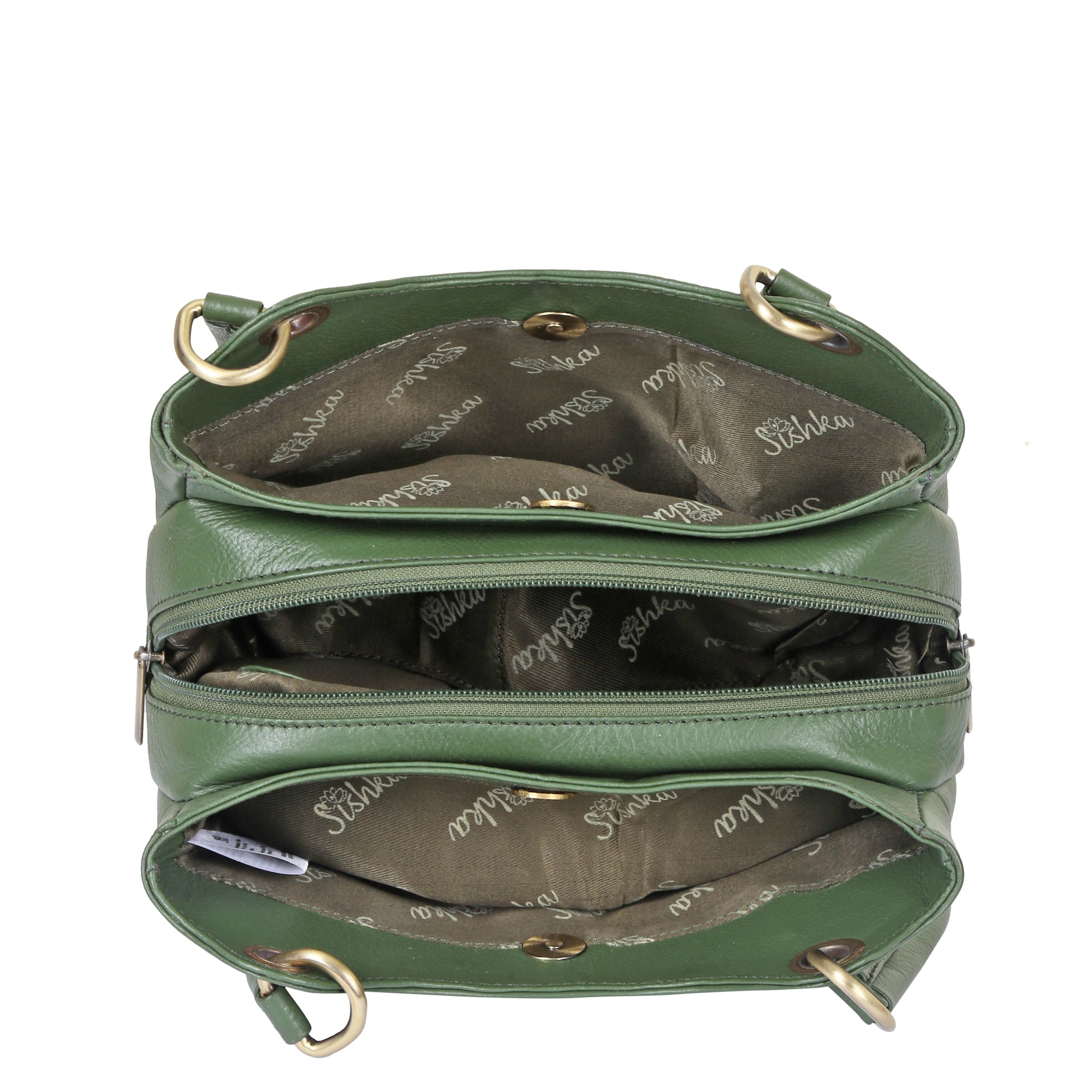Olive Genuine Leather Satchel Bag – Women’s Designer Tote Handbag