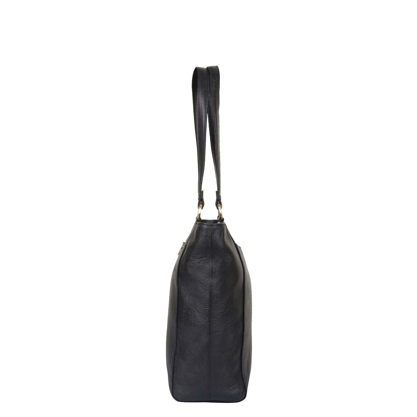 Sishka Black Tote Bag for Women – Elegant Genuine Leather Shoulder Handbag, Spacious Top Handle Satchel, Classic Ladies Purse for Office, Travel, Parties & Everyday Use (H 12" x W 15.25" x D 4.75").