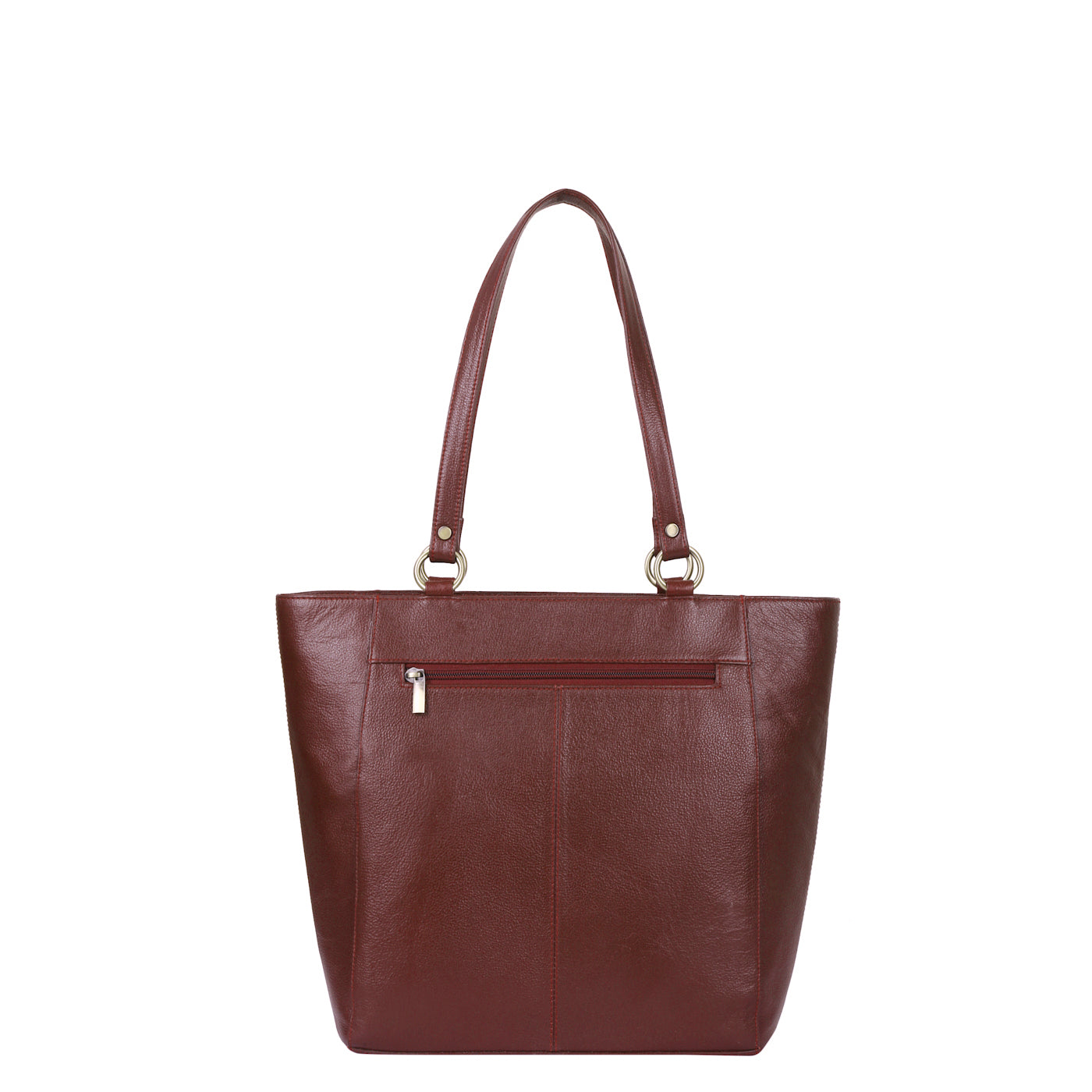 Brown Genuine Leather Tote Bag – Women’s Classic Shoulder Handbag