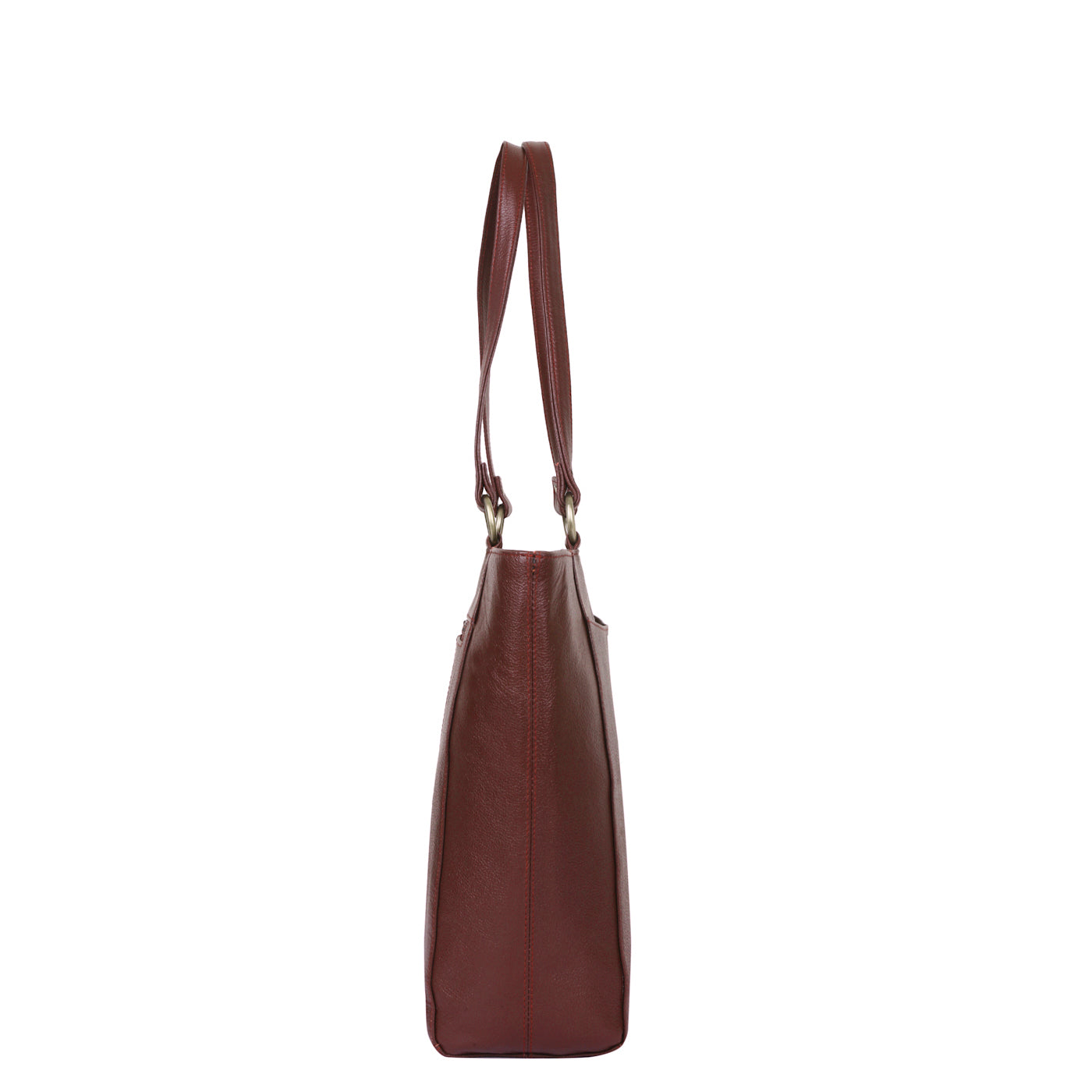 Brown Genuine Leather Tote Bag – Women’s Classic Shoulder Handbag