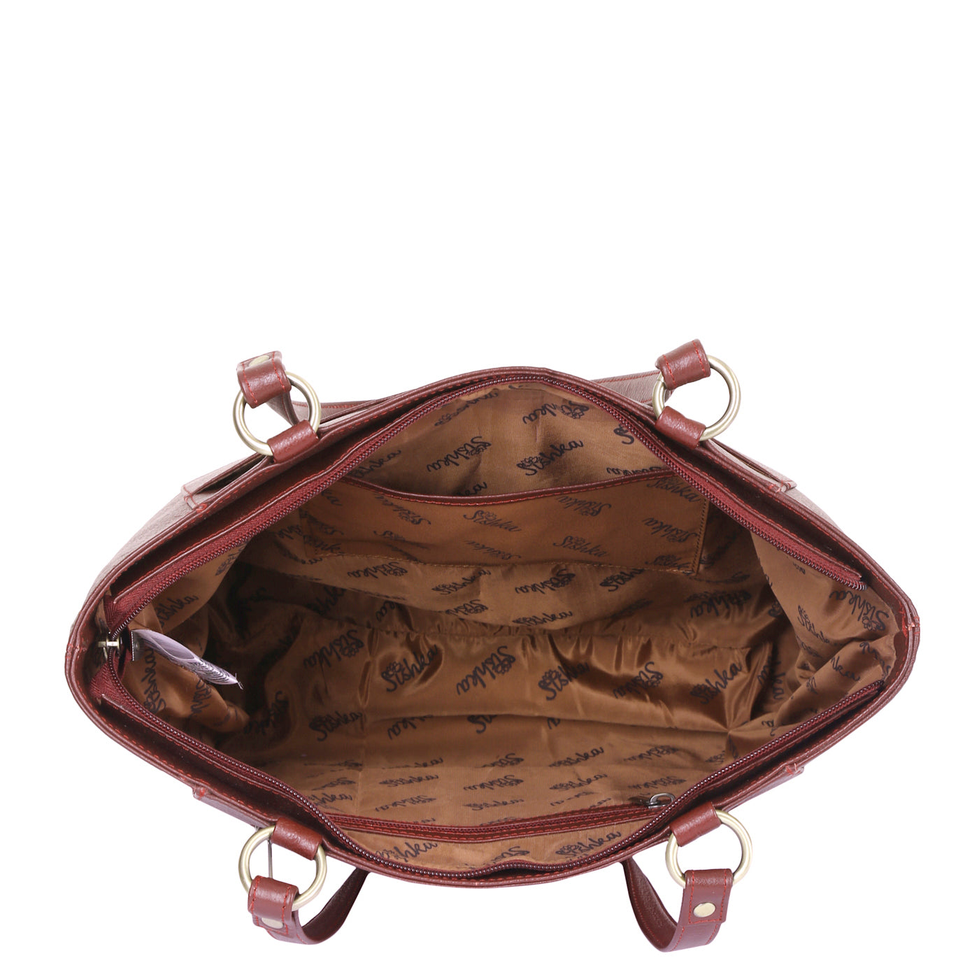 Brown Genuine Leather Tote Bag – Women’s Classic Shoulder Handbag