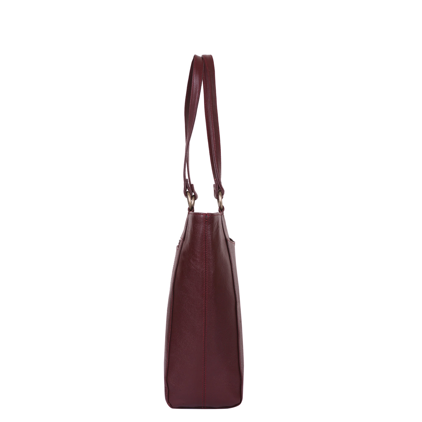 Sishka Cherry Red Tote Bag for Women – Classic Genuine Leather Shoulder Handbag, Stylish Top Handle Satchel, Spacious Ladies Purse, Ideal for Everyday Use (H 12" x W 15.25" x D 4.75").