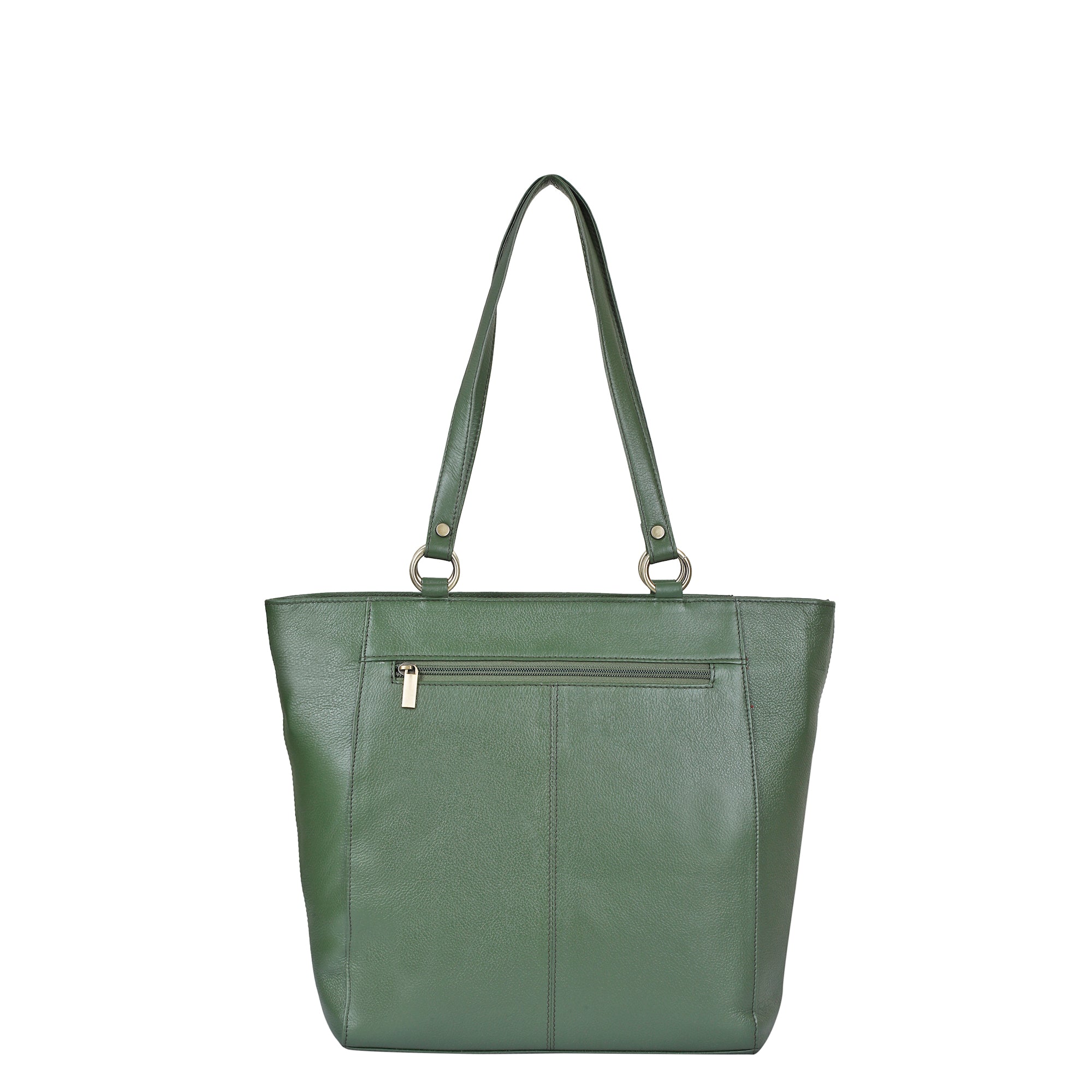 Olive Tote Bag for Women  | Sishka Elegant Genuine Leather Satchel, Stylish Top Handle Shoulder Handbag, Spacious Ladies Purse Perfect for Office, Parties, Trips & Daily Use (H 12" x W 15.25" x D 4.75")