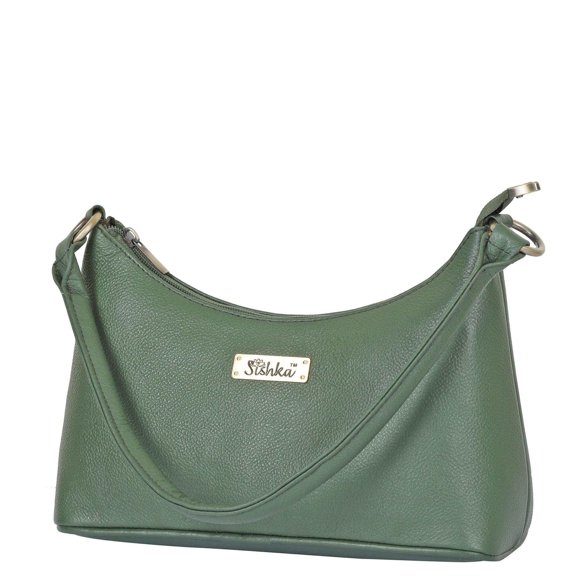 Olive Genuine Leather Shoulder Handbag – Women’s Hobo Tote Purse